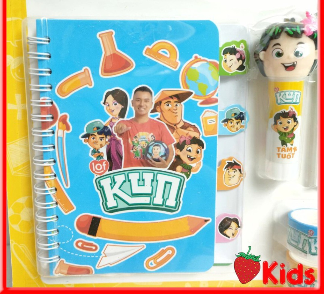Bộ dụng cụ học tập siêu kun hàng khuyến mãi sữa kun mới 2024