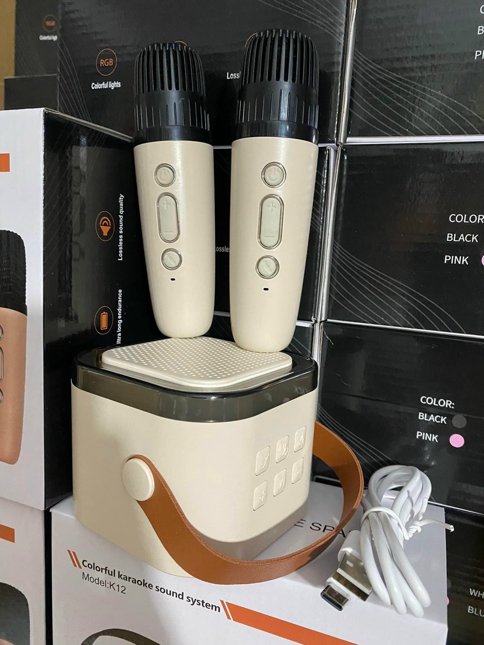 Loa Bluetooth Không Dây K12 Kèm 2 Micro