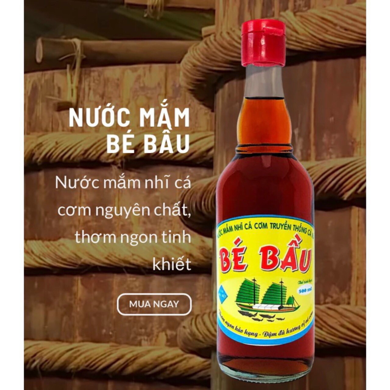 THÙNG 6 CHAI NƯỚC MẮM BÉ BẦU