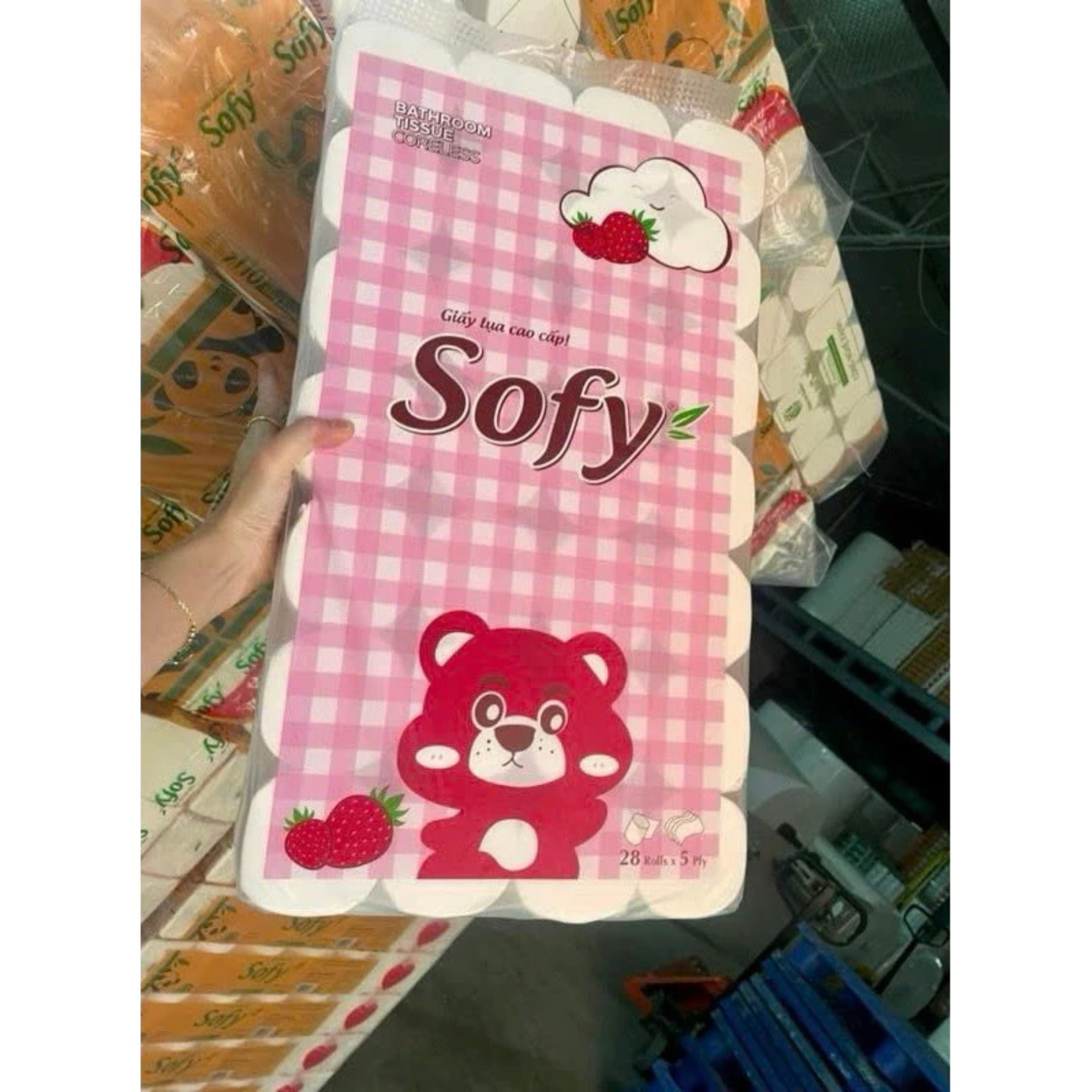 28 CUỘN GIẤY VỆ SINH SOFY