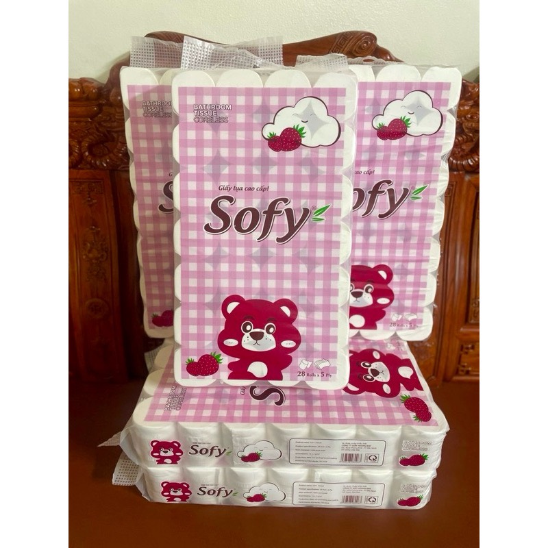 28 CUỘN GIẤY VỆ SINH SOFY