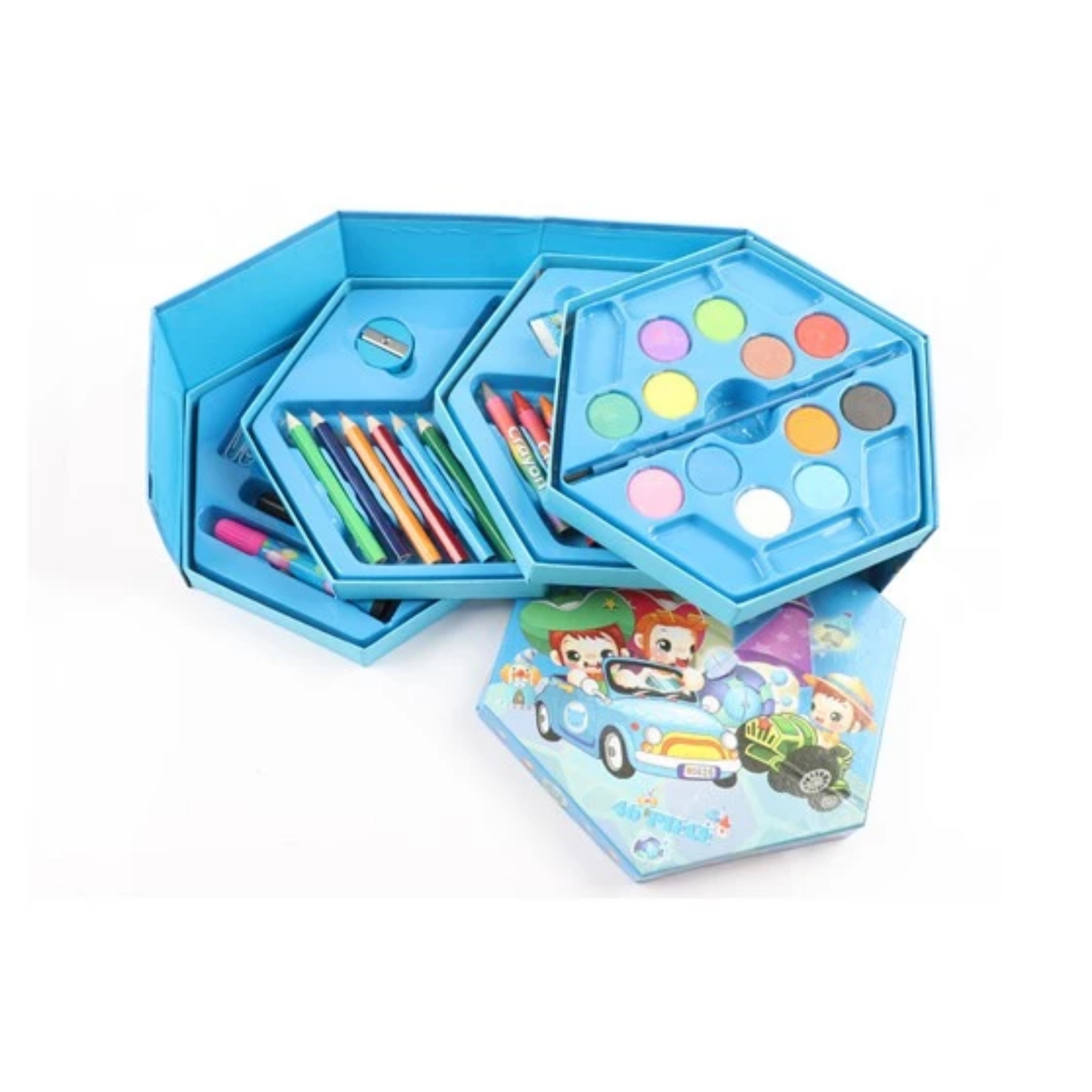 HỘP MÀU 4 TẦNG CHO BÉ