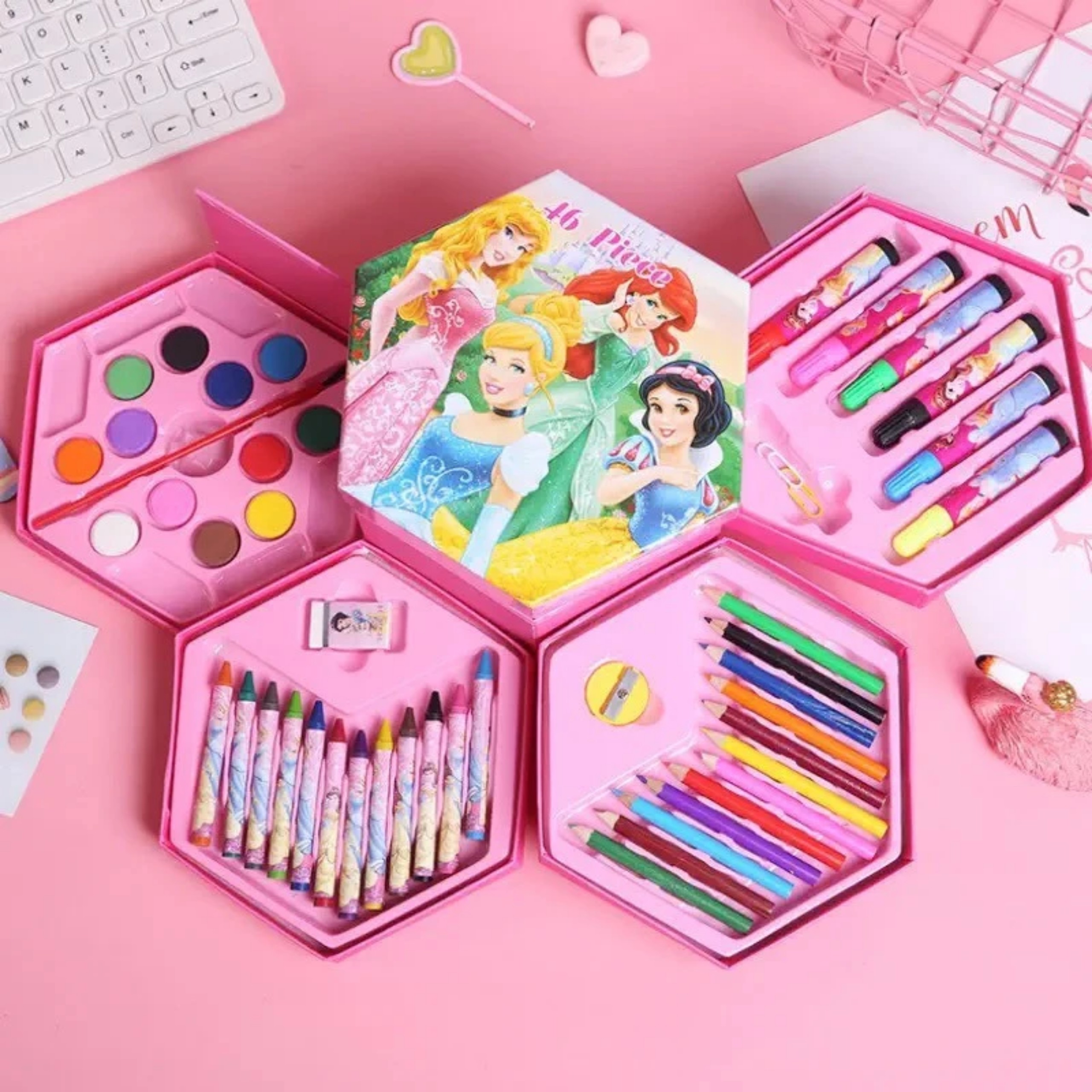 HỘP MÀU 4 TẦNG CHO BÉ