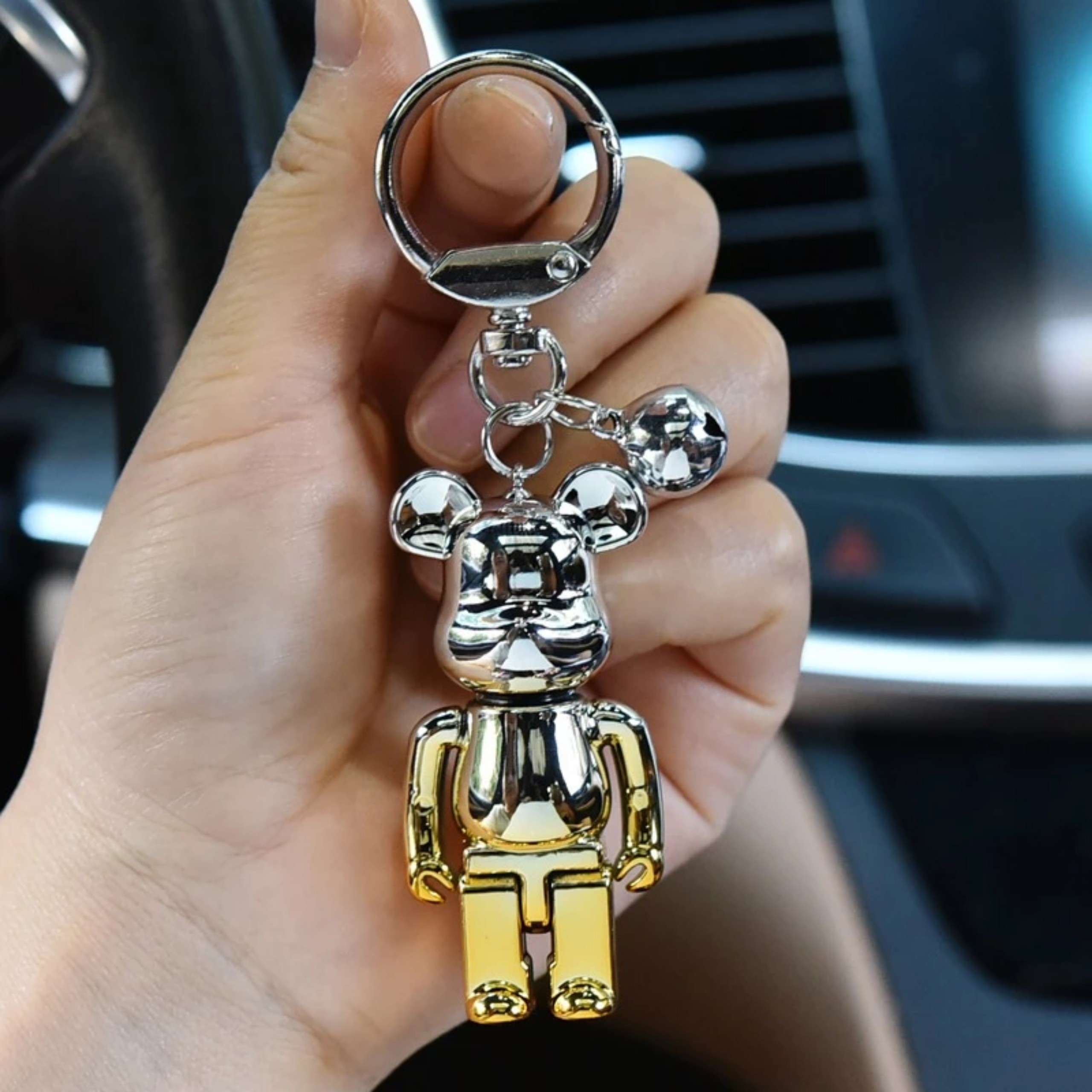 Móc khóa Gấu Bearbrick cao cấp, phụ kiện trang trí độc đáo hàng