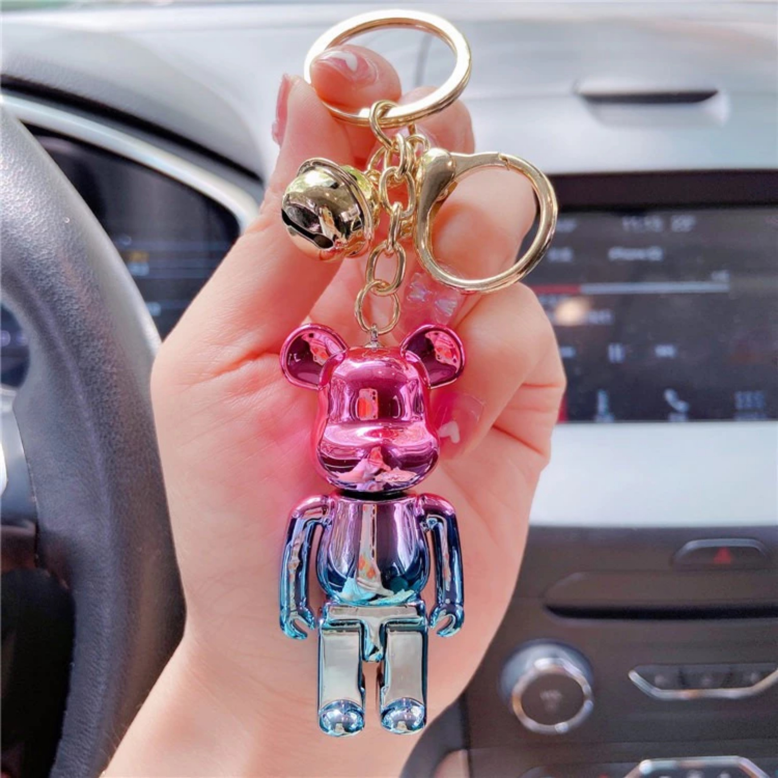 Móc khóa Gấu Bearbrick cao cấp, phụ kiện trang trí độc đáo hàng