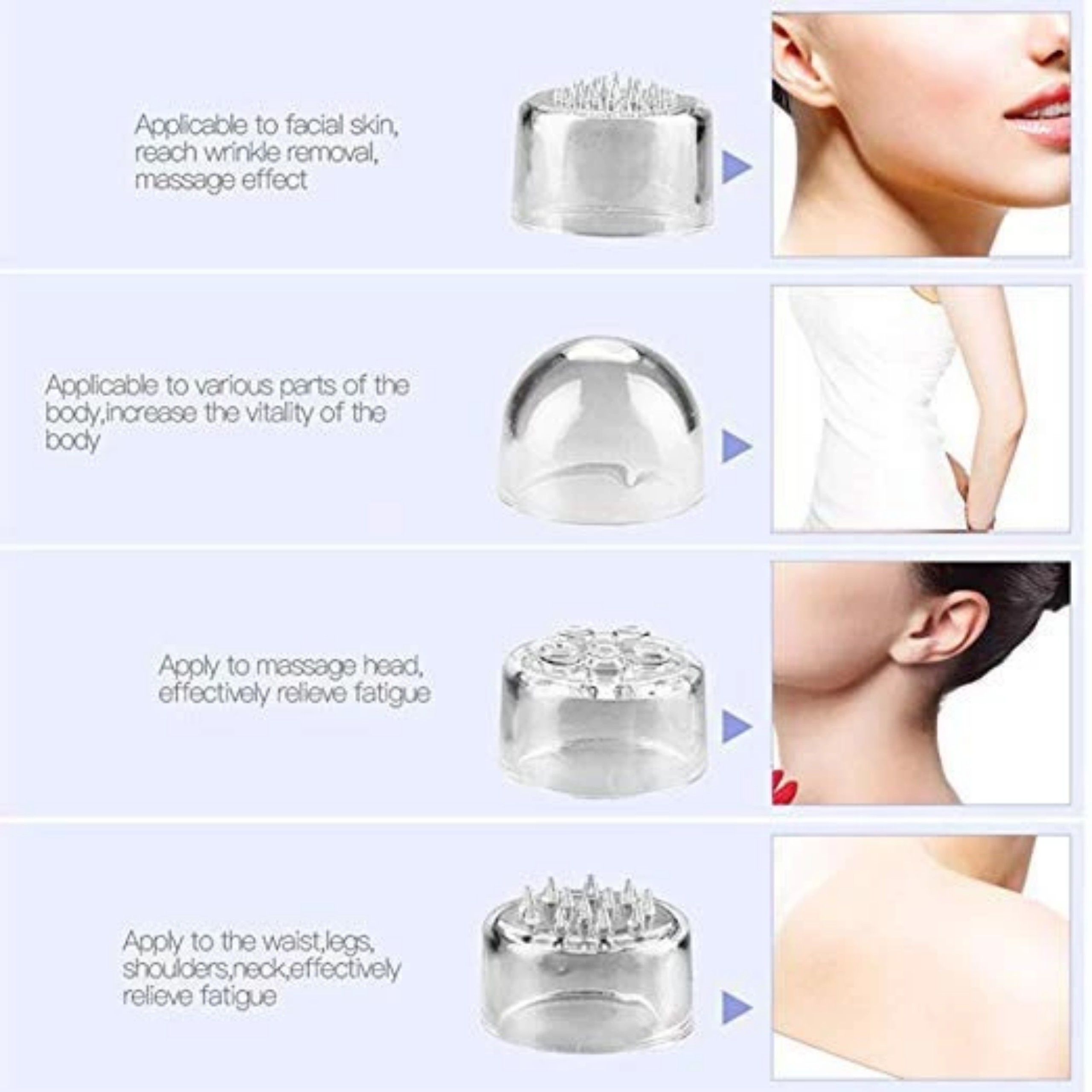 Máy massage mặt cầm tay 4 đầu loại xịn nhất 🔥FR🔥 massage mặt cầm tay làm đẹp da, xóa thâm quầng mắt