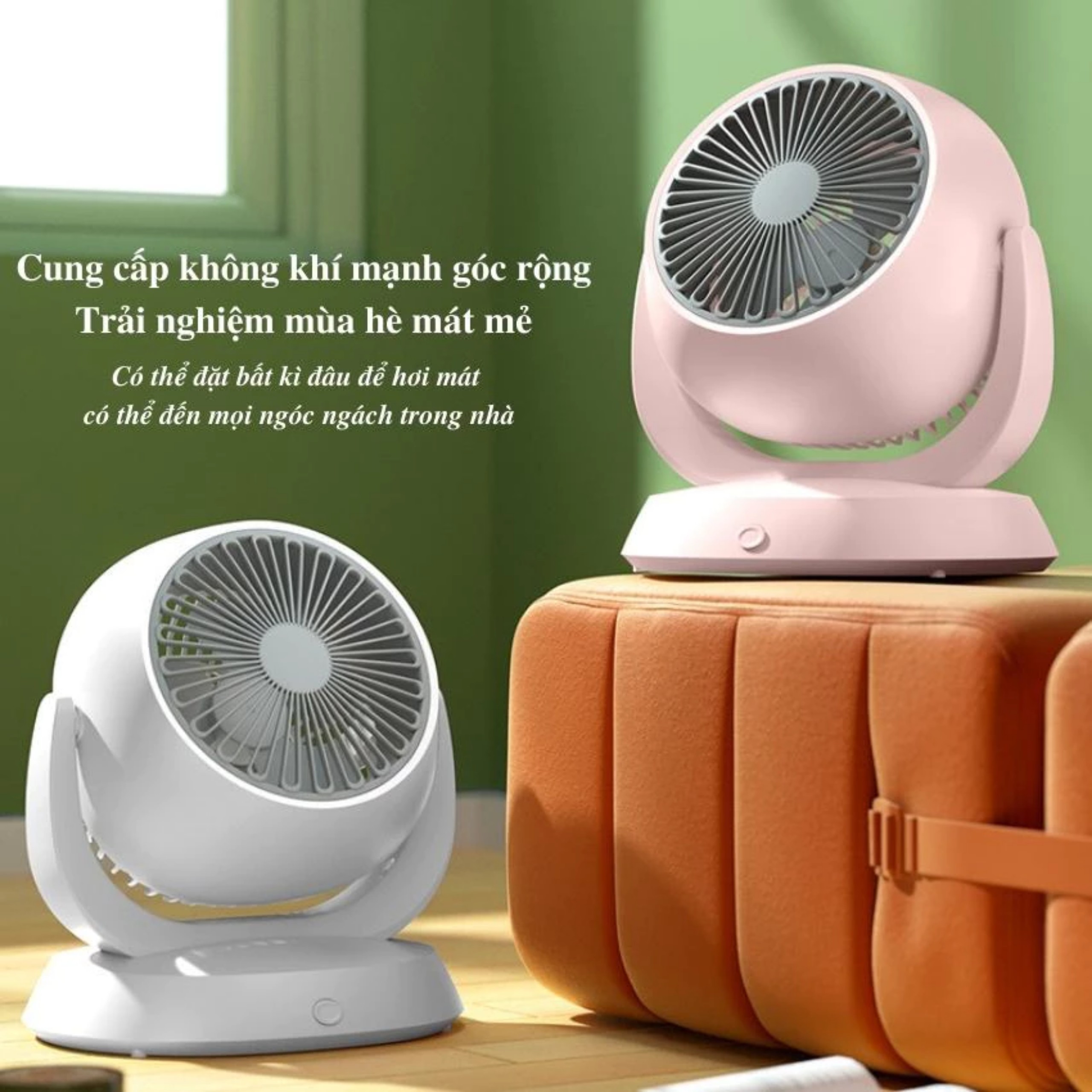 QUẠT ĐỂ BÀN MÁY TÍNH ĐIỀU CHỈNH TÙY Ý 210 ĐỘ