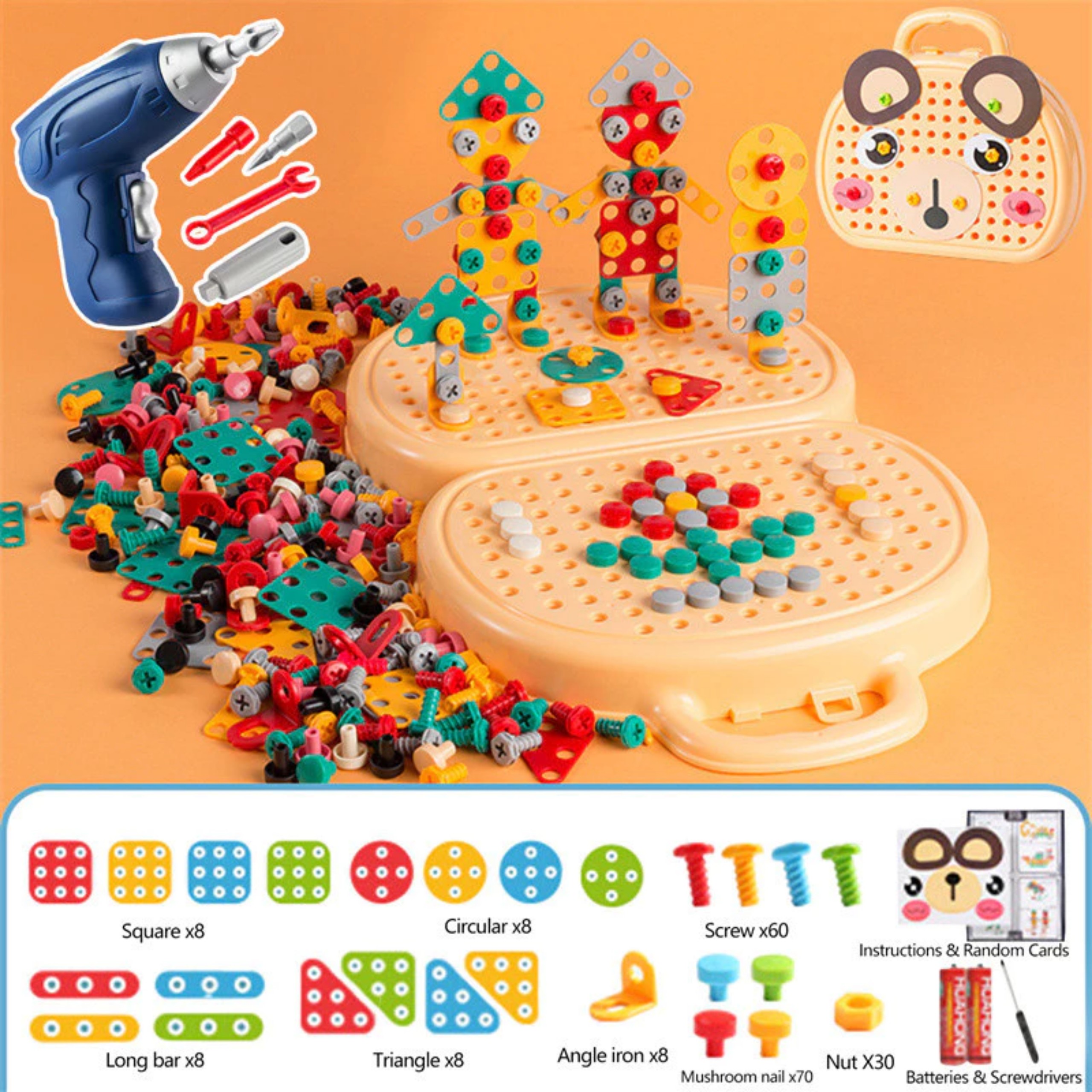 HỘP DỤNG CỤ MÁY KHOAN ĐIỆN CHO BÉ