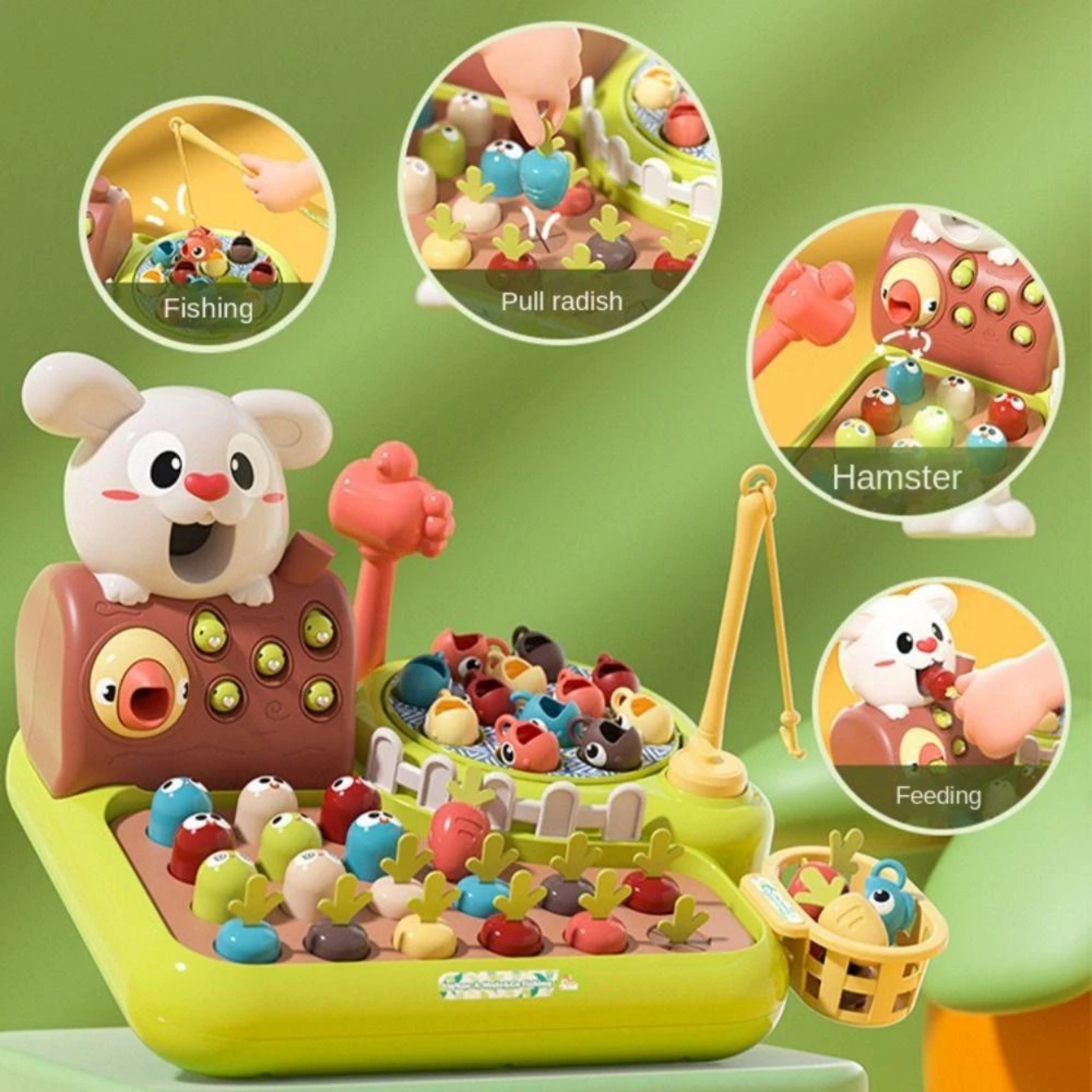 BỘ ĐỒ CHƠI TÍCH HỢP CHO BÉ NÔNG TRẠI THU HOẠCH VÀ ĐẬP CHUỘT