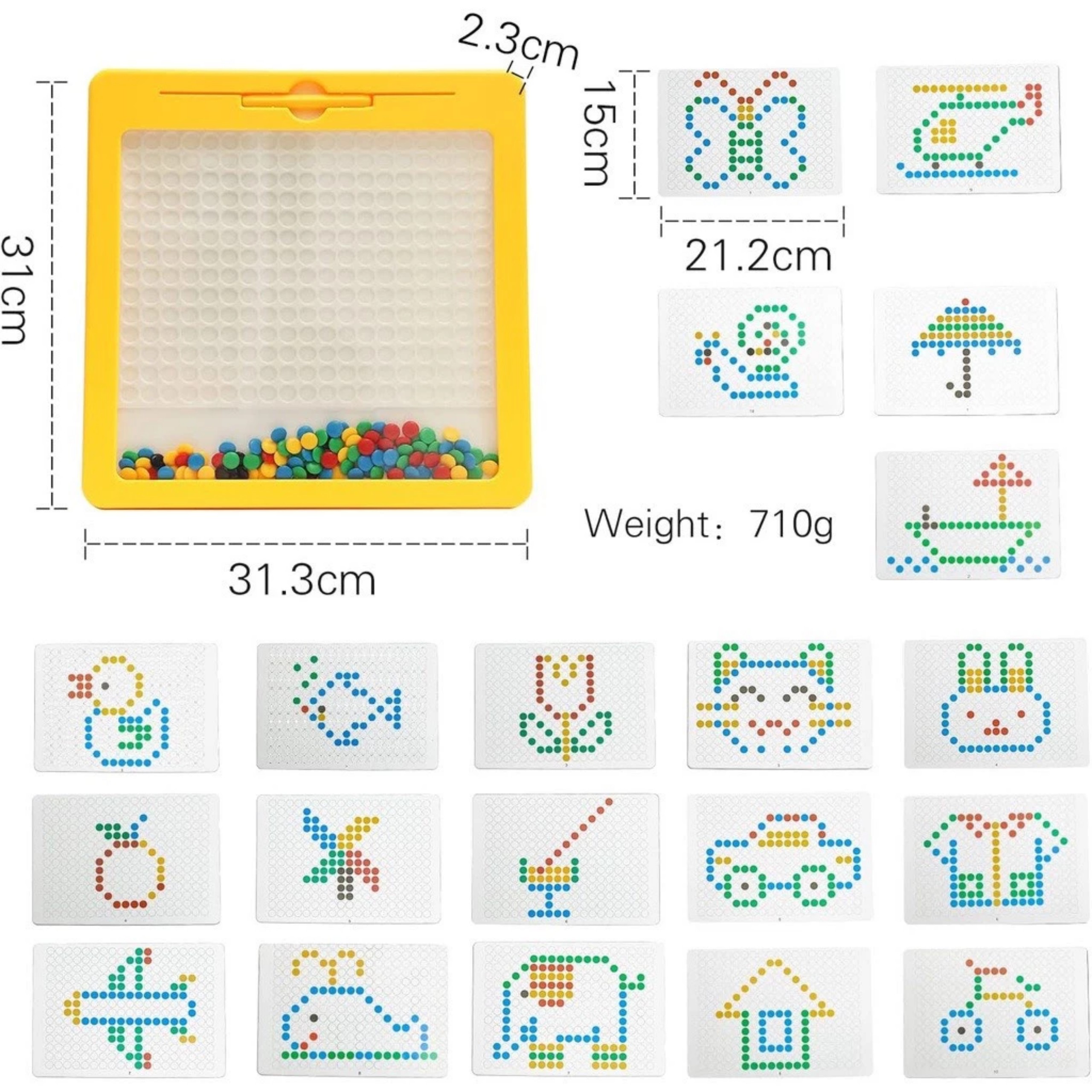 BẢNG VẼ XẾP HÌNH NAM CHÂM HÌNH HẠT
