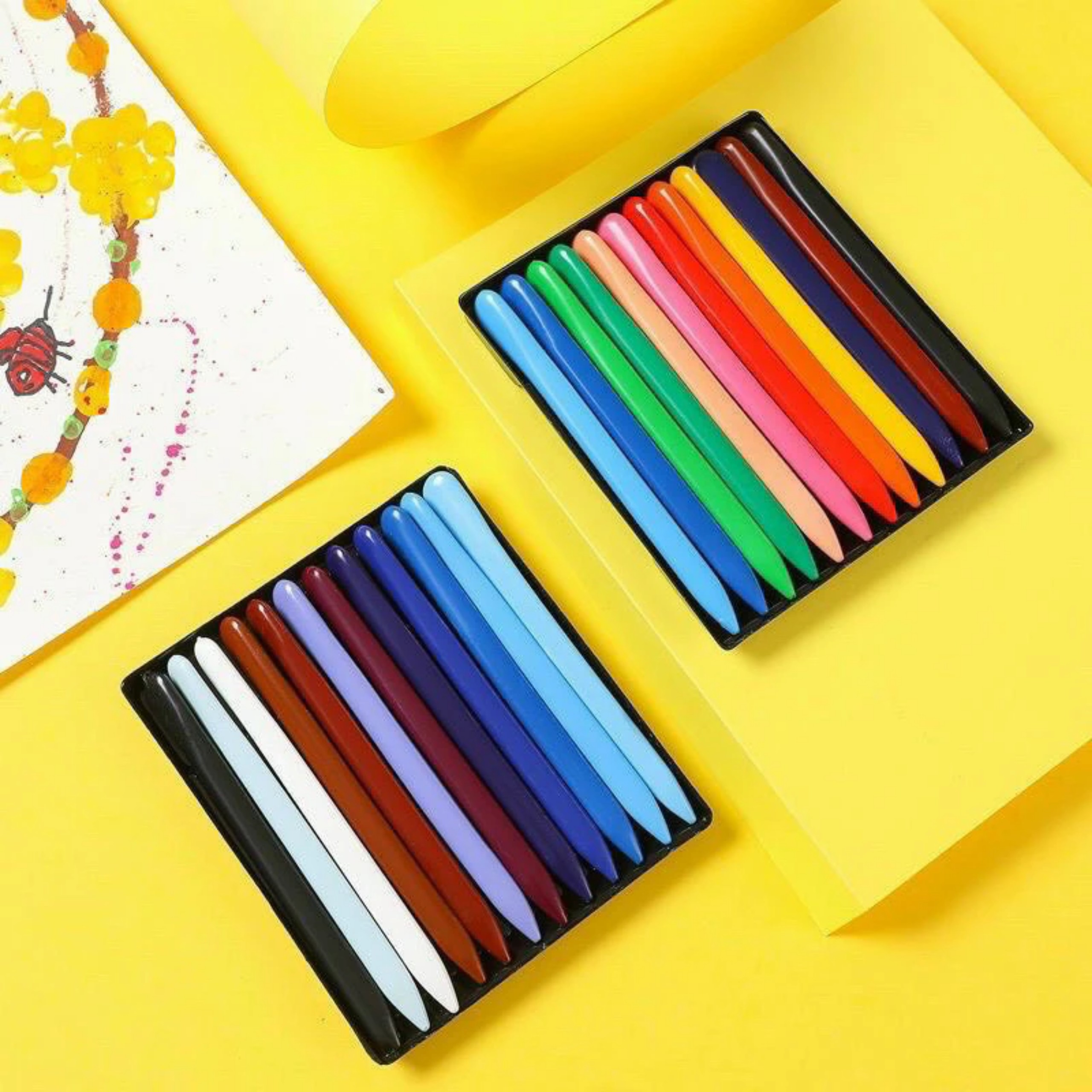 BÚT SÁP MÀU HỮU CƠ 12, CÂY AN TOÀN CHO BÉ YÊU TẬP TÔ VẼ