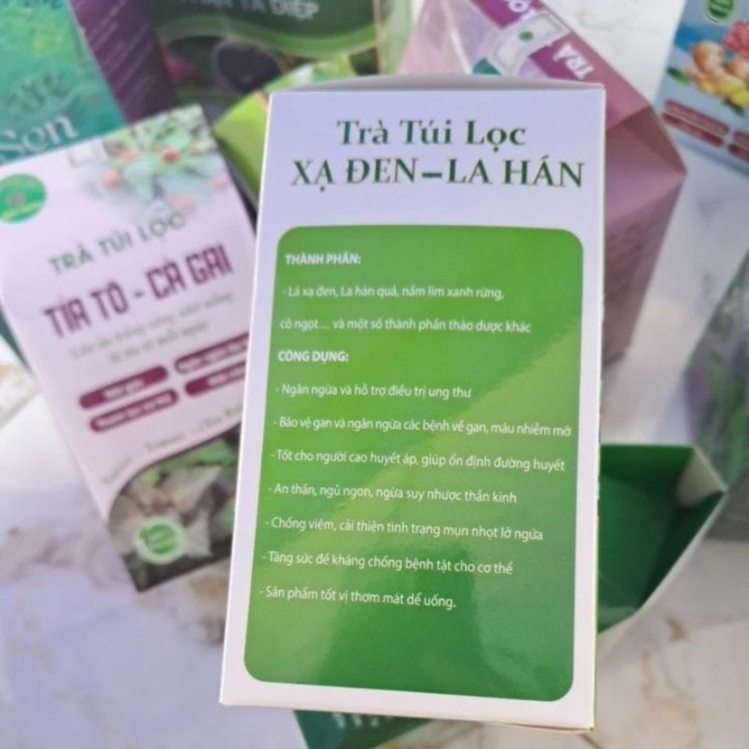 TRÀ TÚI LỌC XẠ ĐEN LA HÁN