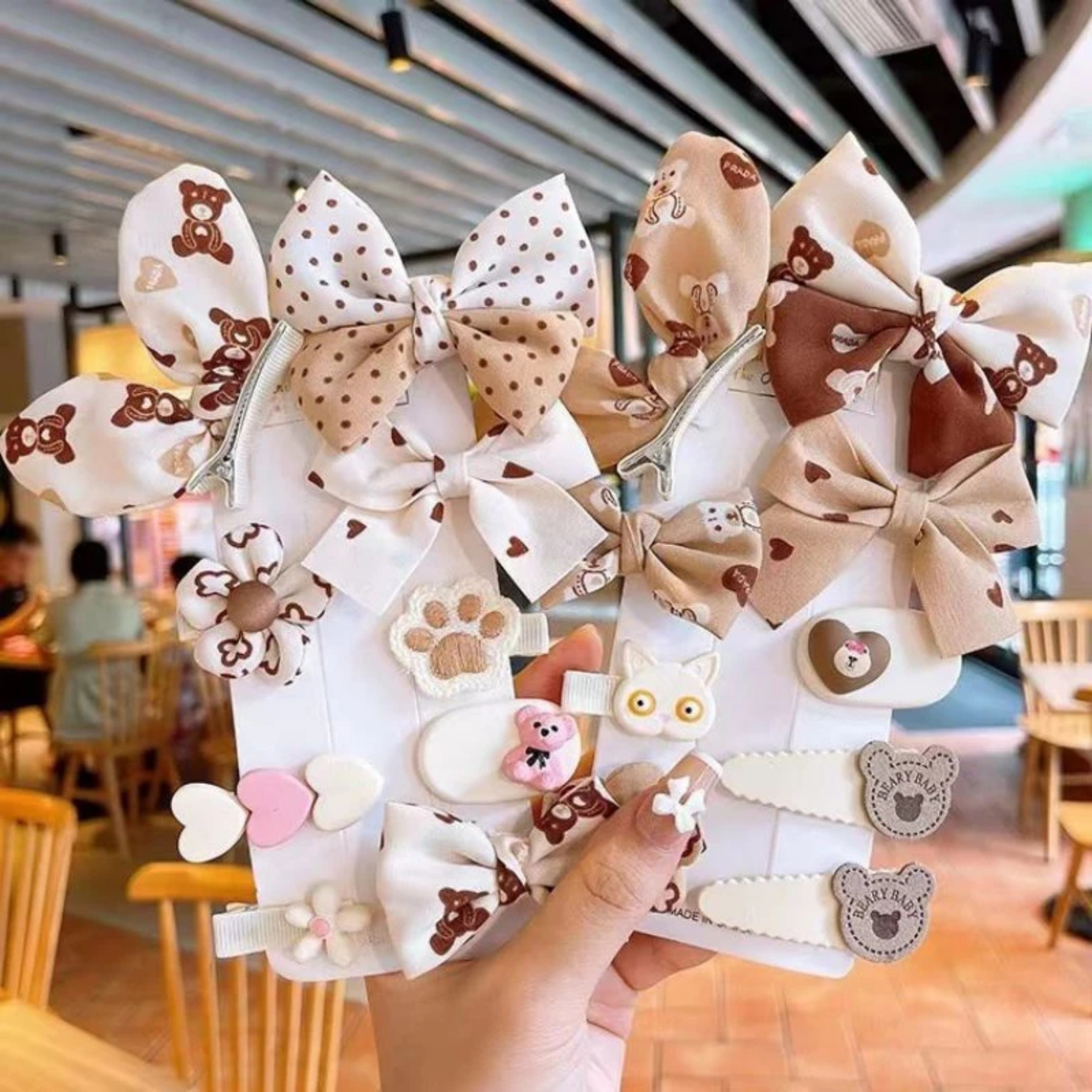 SET 9 KẸP TÓC GẤU BEAR