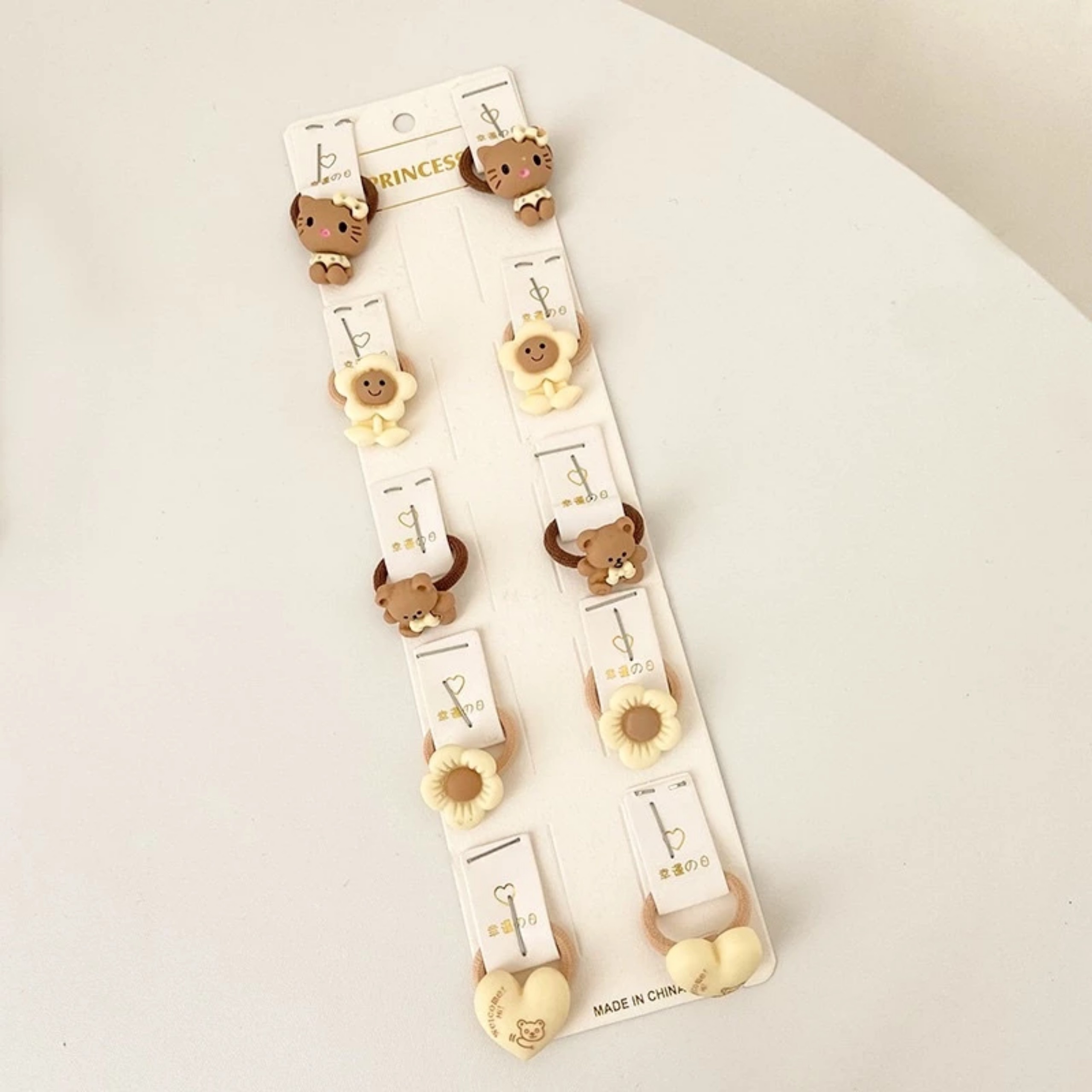 SET 10 THUN HÌNH GẤU CỘT TÓC CHO BÉ