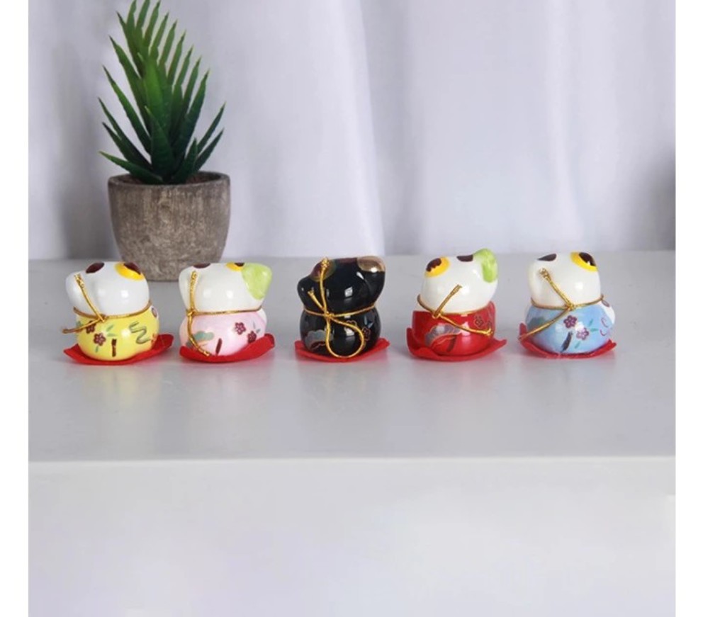 BỘ 5 TƯỢNG ÔNG MÈO MAY MẮN