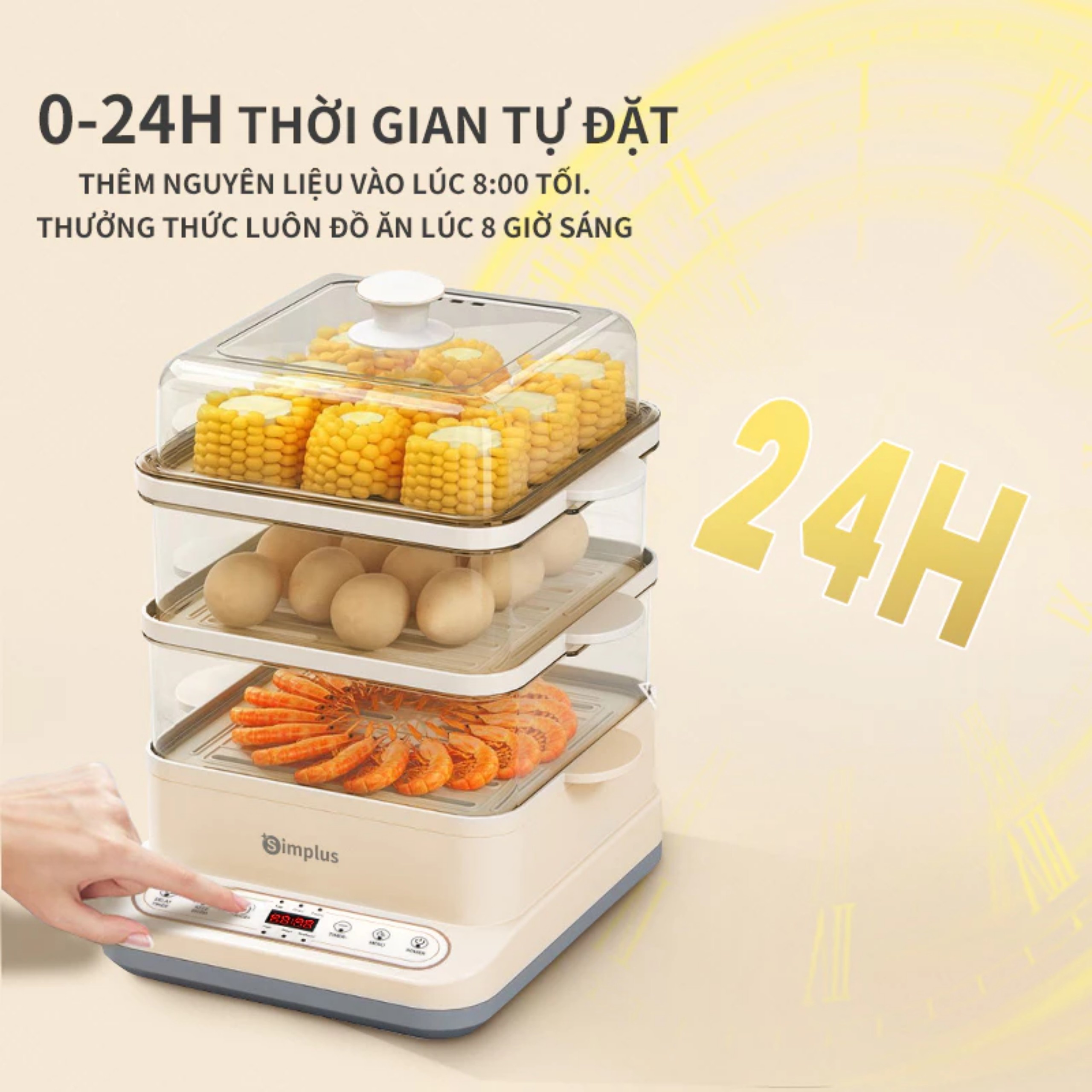 NỒI HẤP ĐIỆN 22L