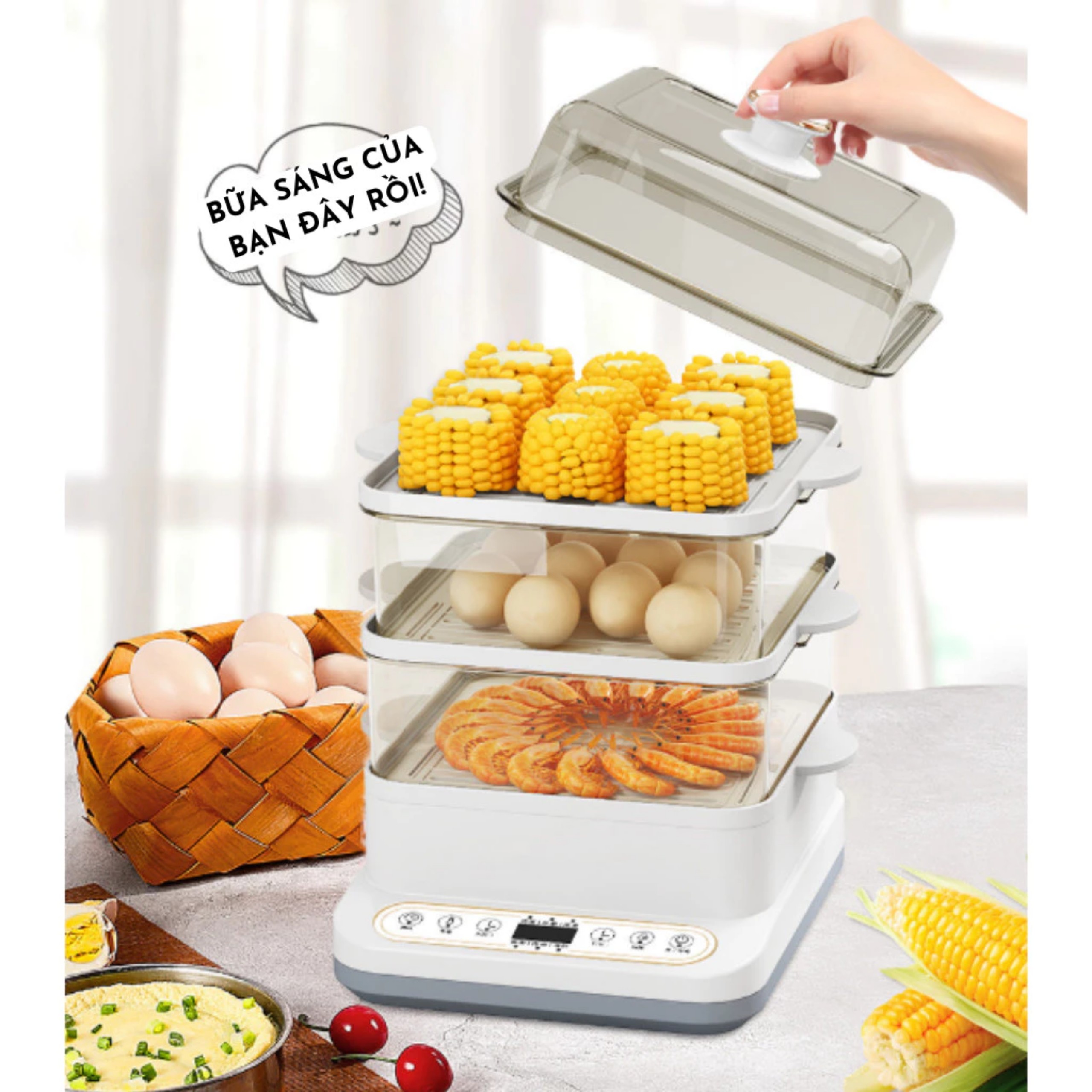 NỒI HẤP ĐIỆN 22L