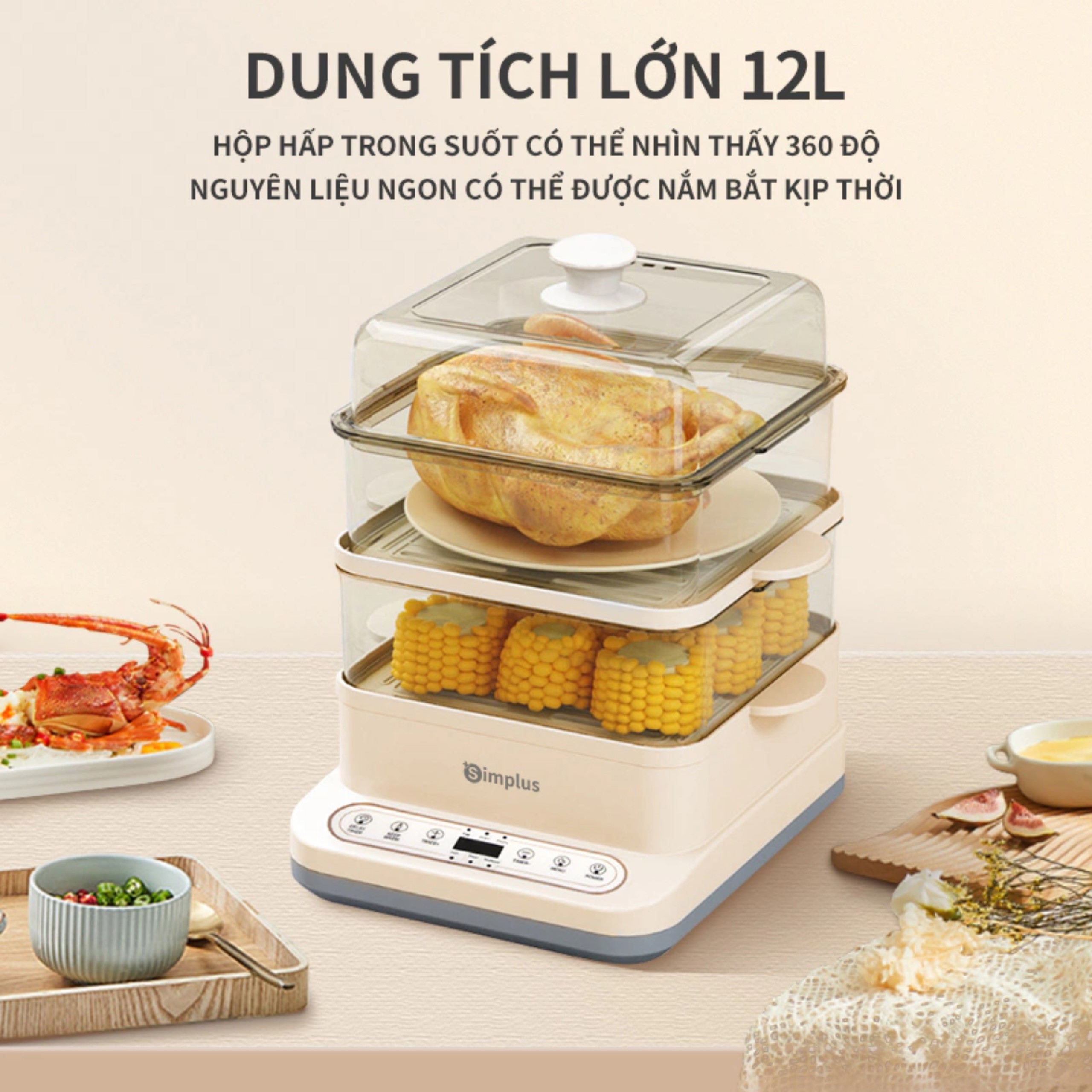 NỒI HẤP ĐIỆN 22L