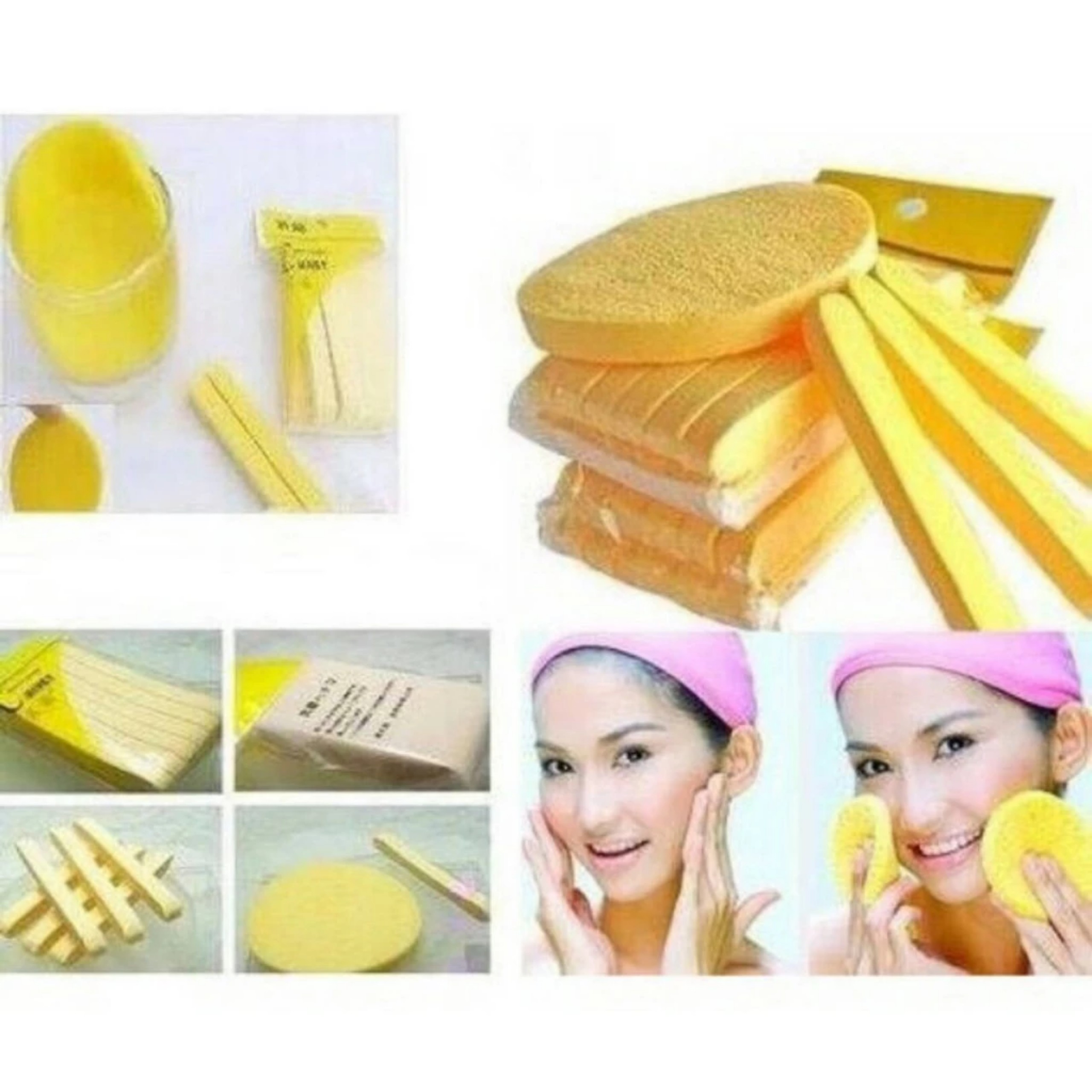 BÔNG RỬA MẶT BỌT BIỂN 12 MIẾNG