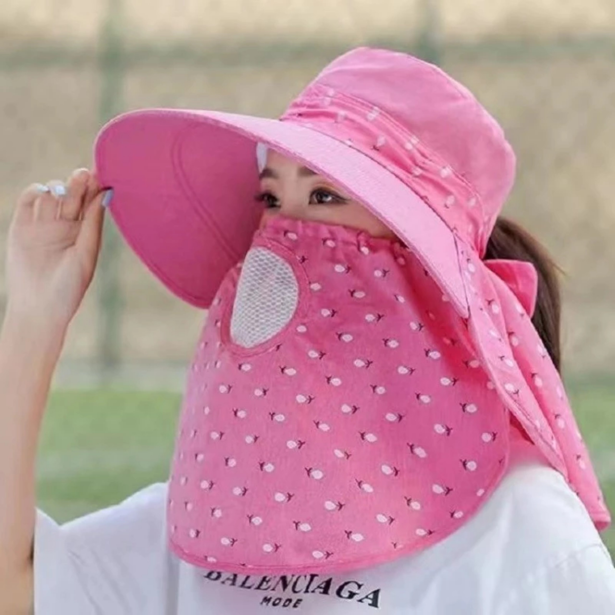 MŨ CHỐNG NẮNG KÈM KHẨU TRANG