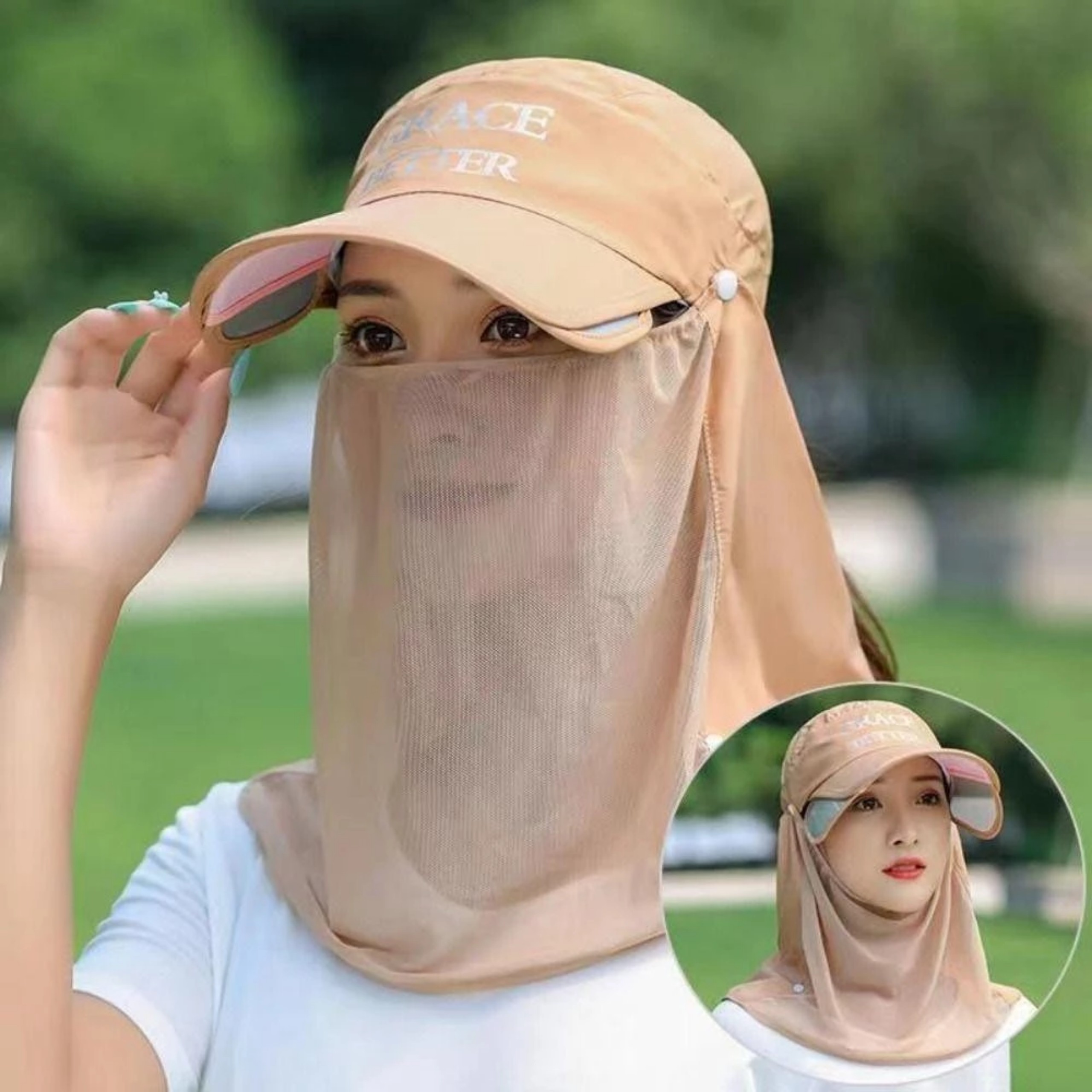 MŨ CHỐNG NẮNG TOÀN MẶT THÁO ĐƯỢC RỜI