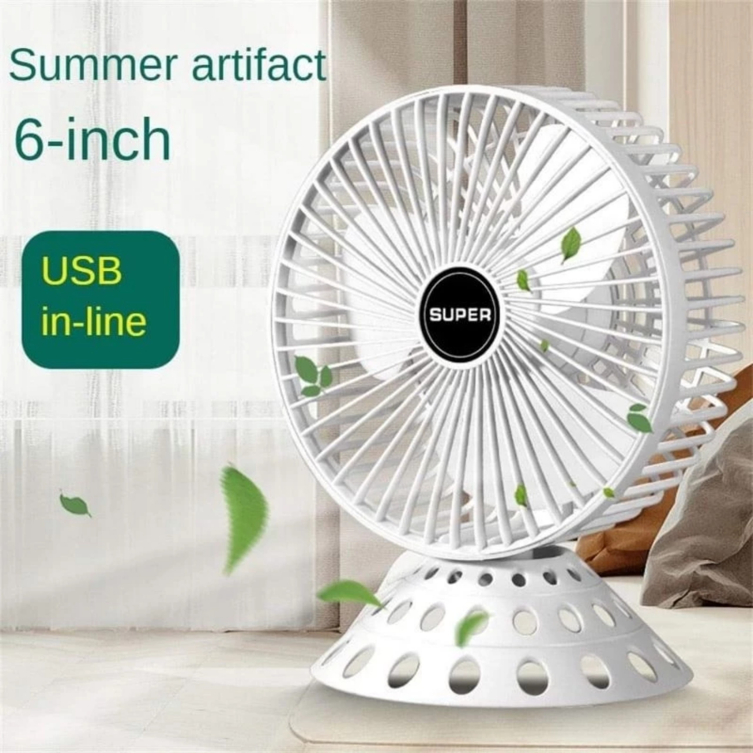 QUẠT ĐỂ BÀN USB ĐẾ TRÒN