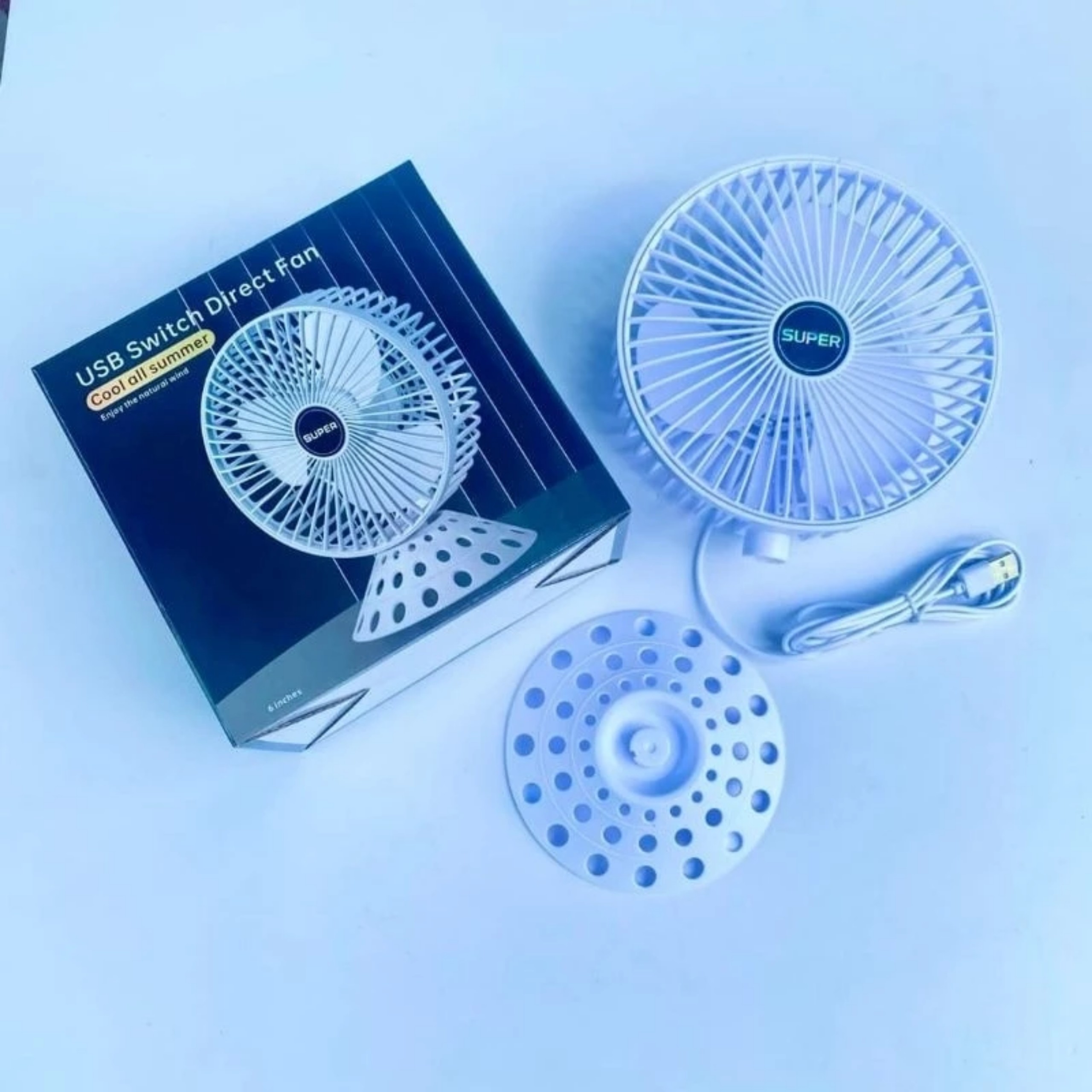 QUẠT ĐỂ BÀN USB ĐẾ TRÒN