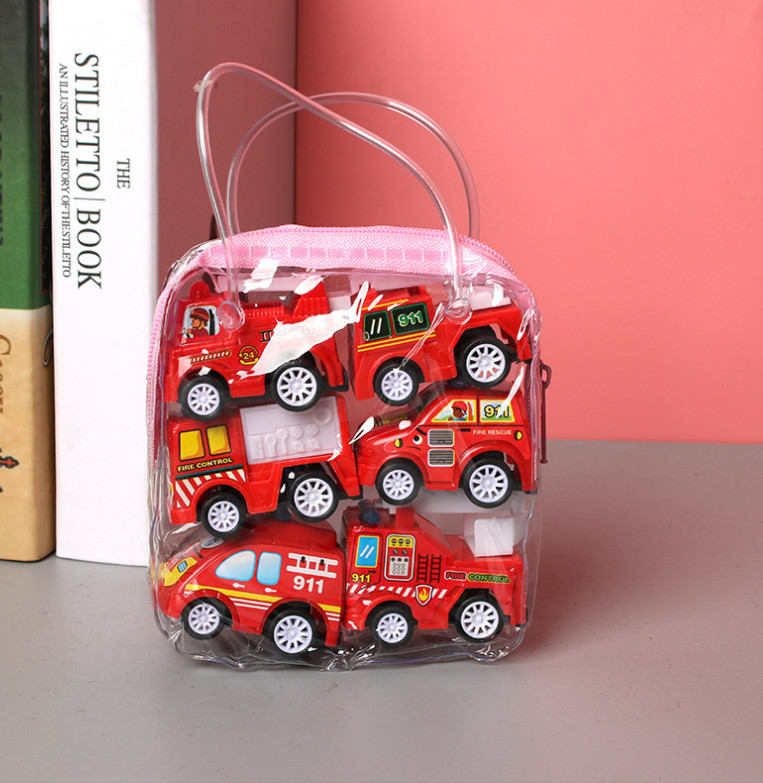 SET 6 XE ĐỒ CHƠI MINI CHẠY DÂY CÓT NHỰA