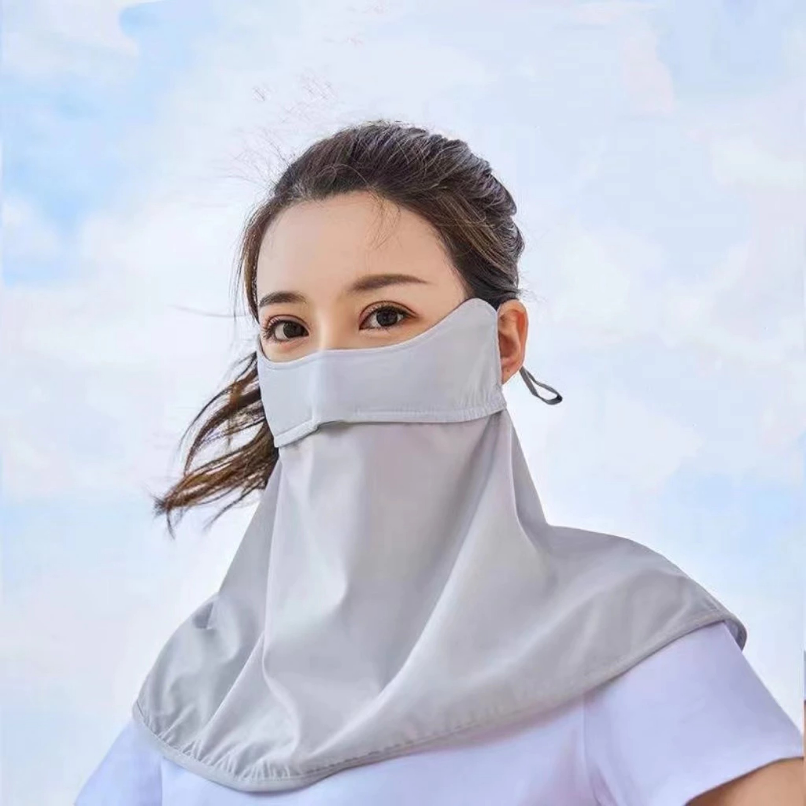 KHẨU TRANG CHỐNG TIA UV, CHE GÒ MÁ - CỔ (THÁO ĐƯỢC)