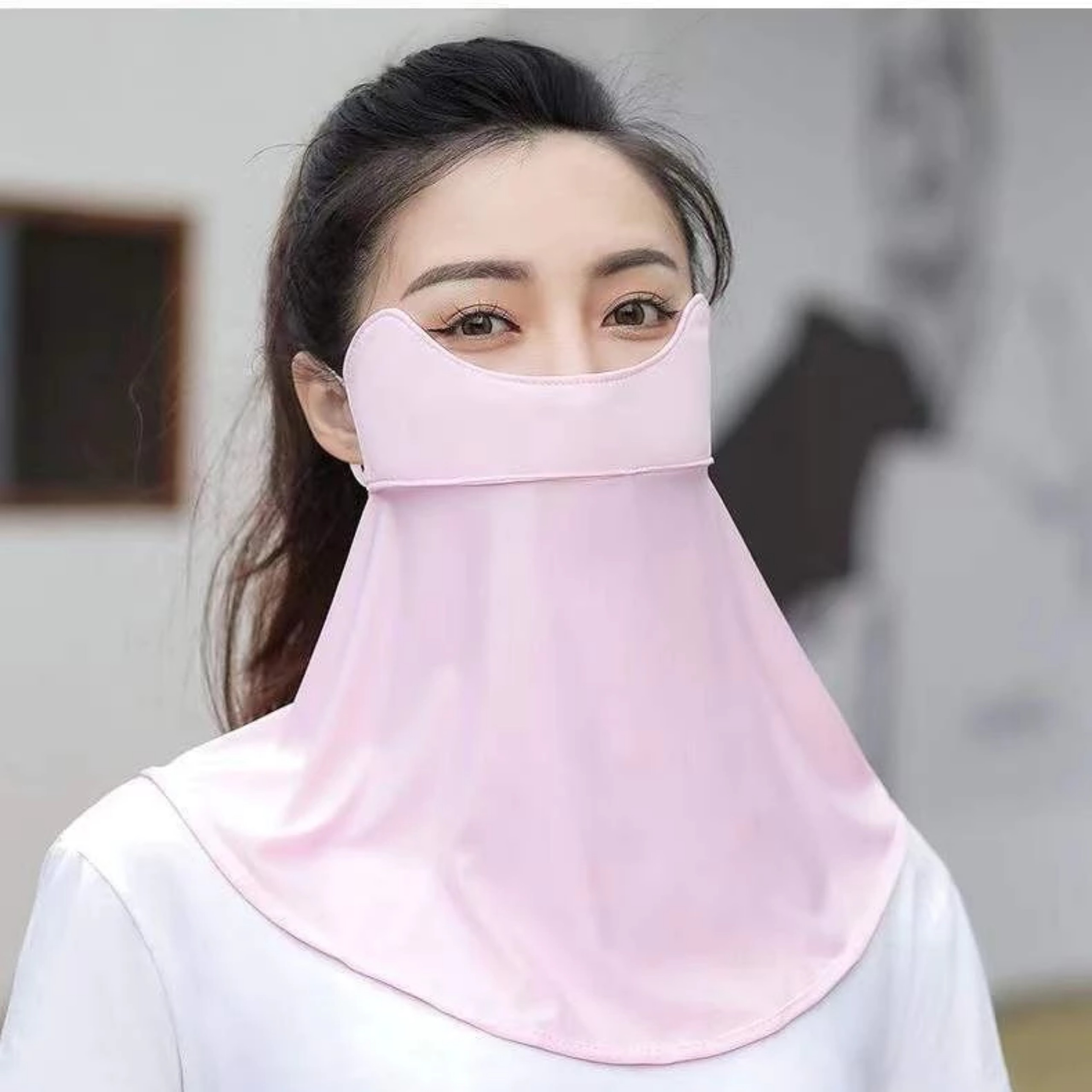 KHẨU TRANG CHỐNG TIA UV, CHE GÒ MÁ - CỔ (THÁO ĐƯỢC)