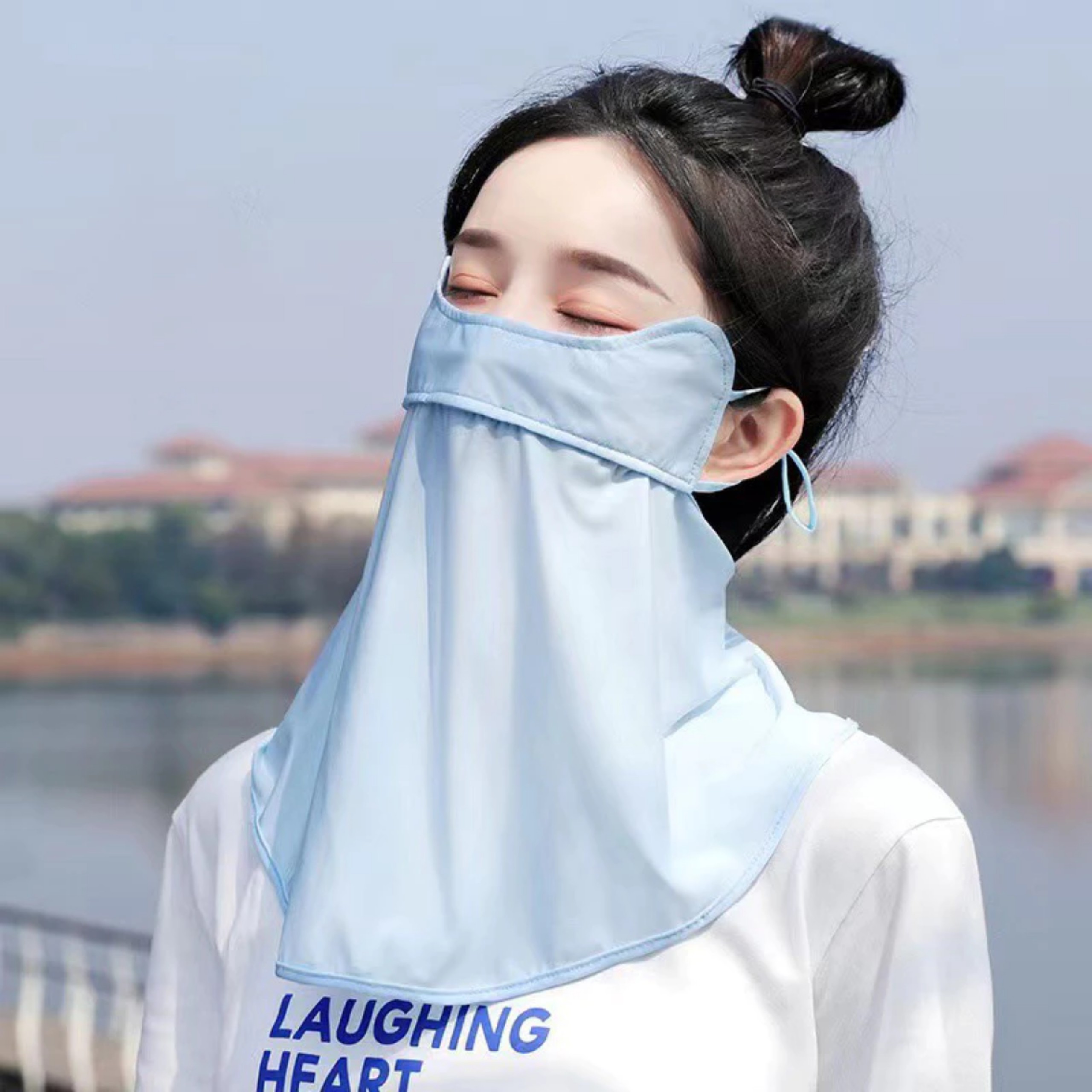 KHẨU TRANG CHỐNG TIA UV, CHE GÒ MÁ - CỔ (THÁO ĐƯỢC)