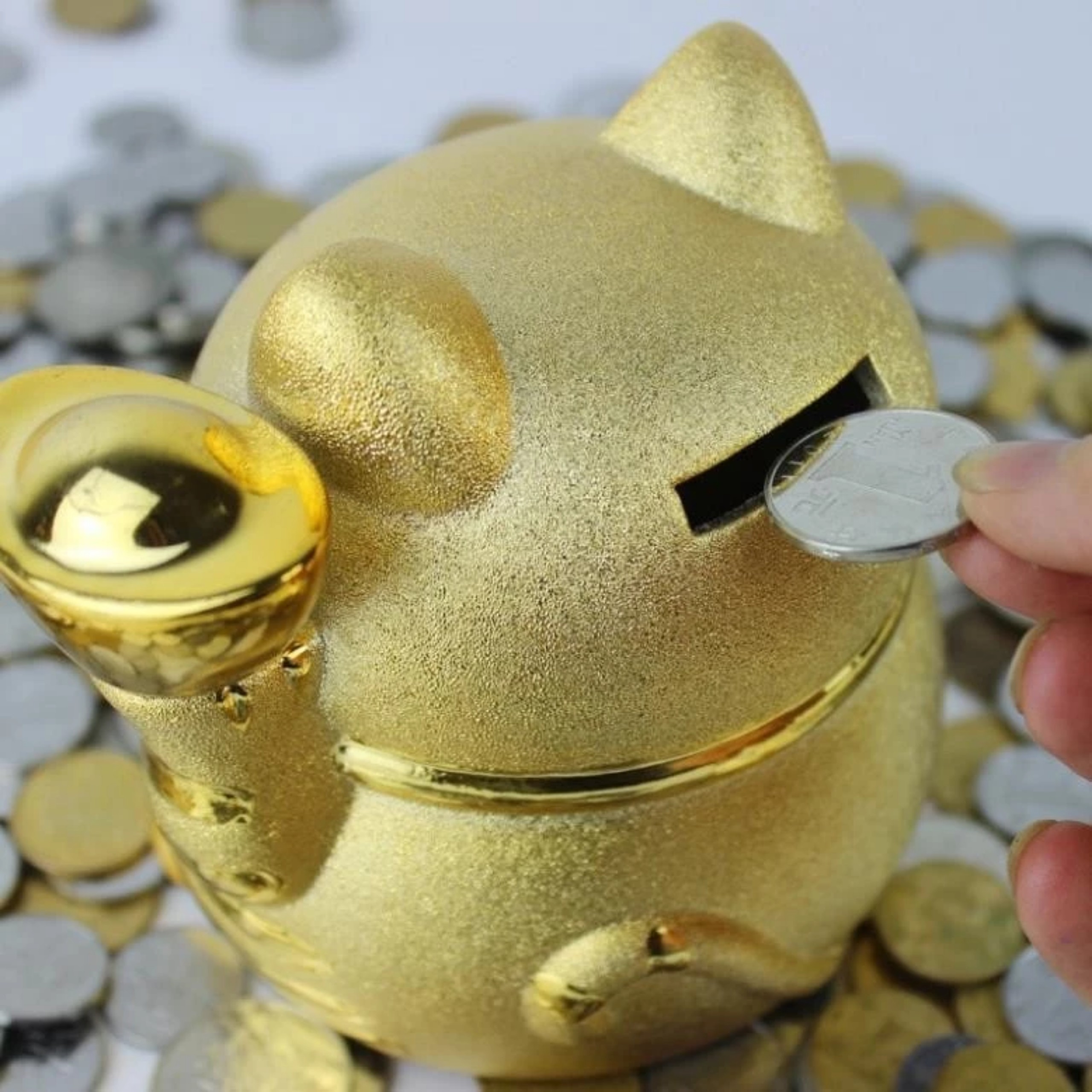 ỐNG HEO MÈO THẦN TÀI MÀU VÀNG