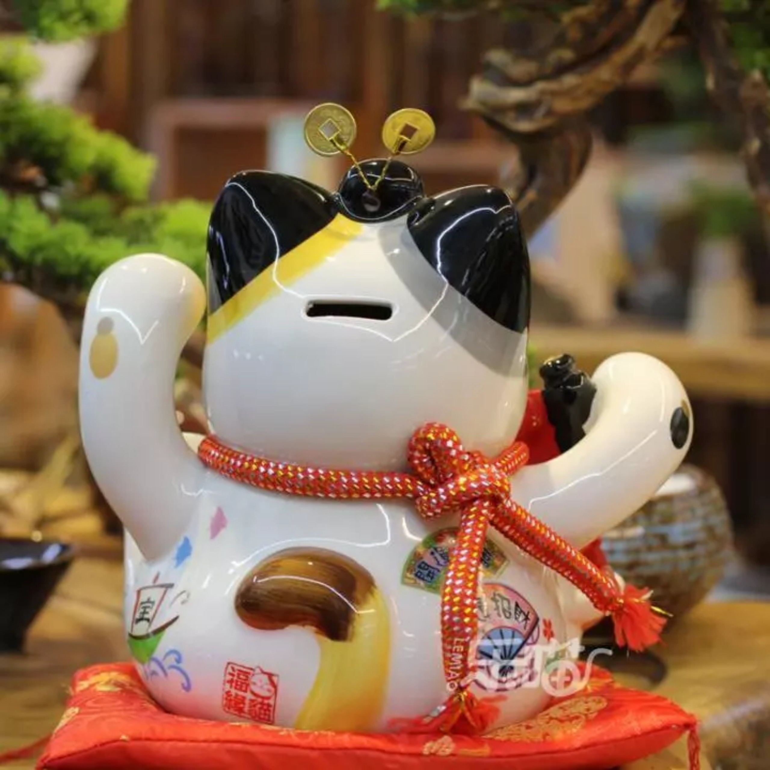 MÈO THẦN TÀI GỐM SỨ 26CM