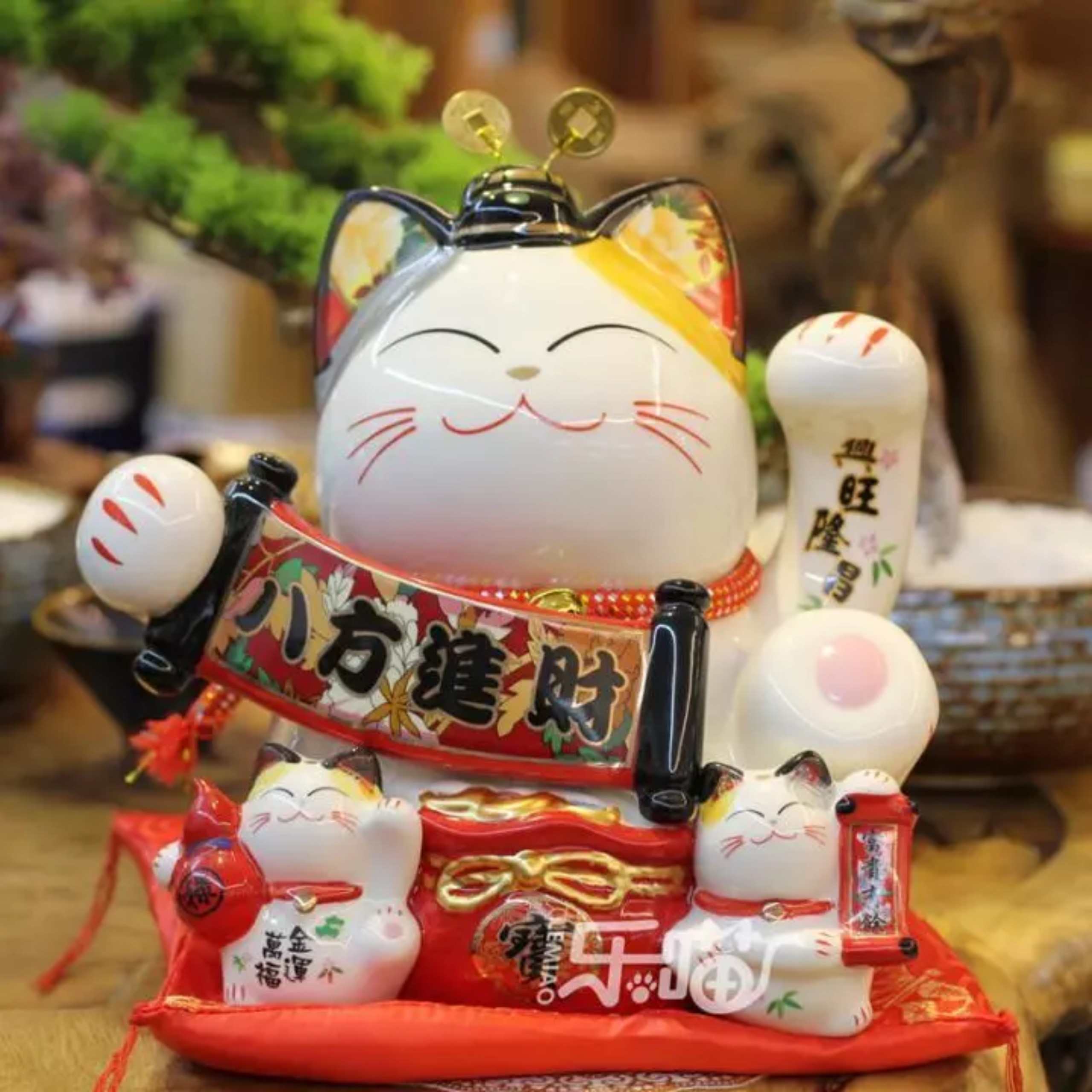 MÈO THẦN TÀI GỐM SỨ 26CM