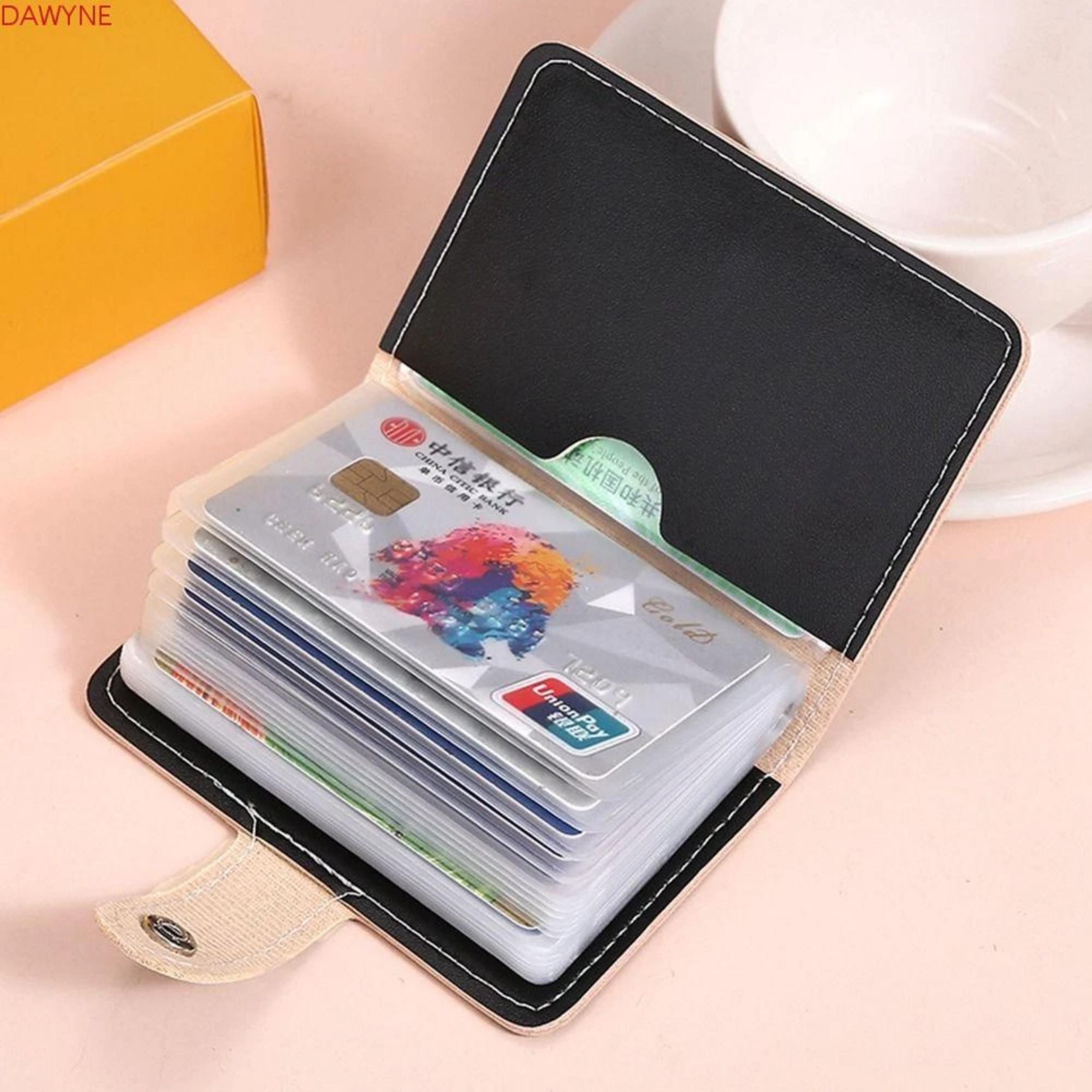 VÍ MINI GẤP 2 HỌA TIẾT GẤU NÂU