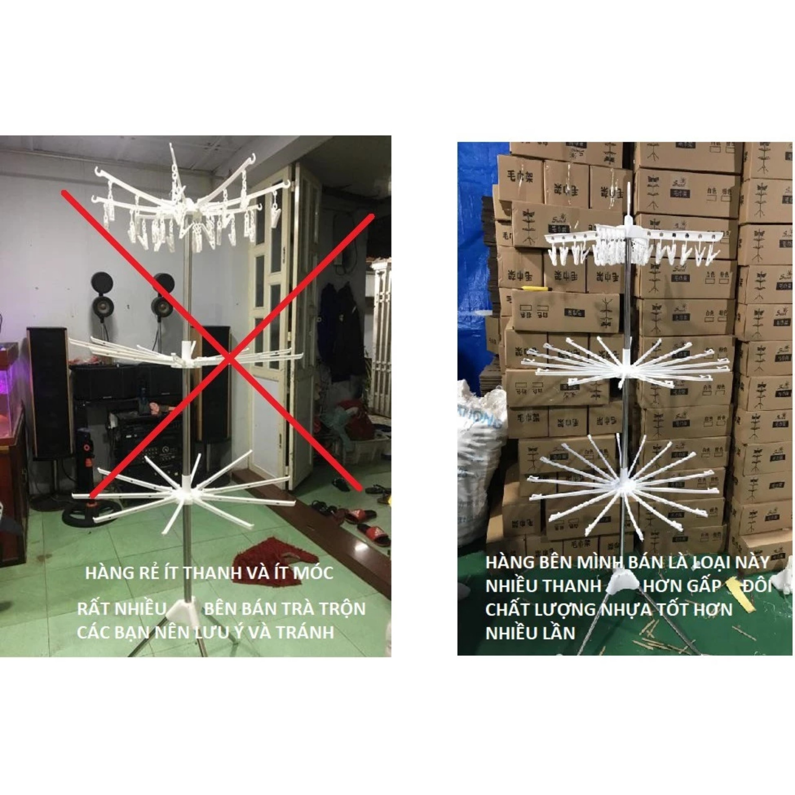 CÂY PHƠI ĐỒ 3 TẦNG THÔNG MINH GẤP GỌN ĐA NĂNG