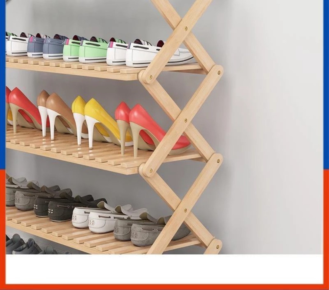 KỆ DÉP GỖ CHỮ X 3 TẦNG