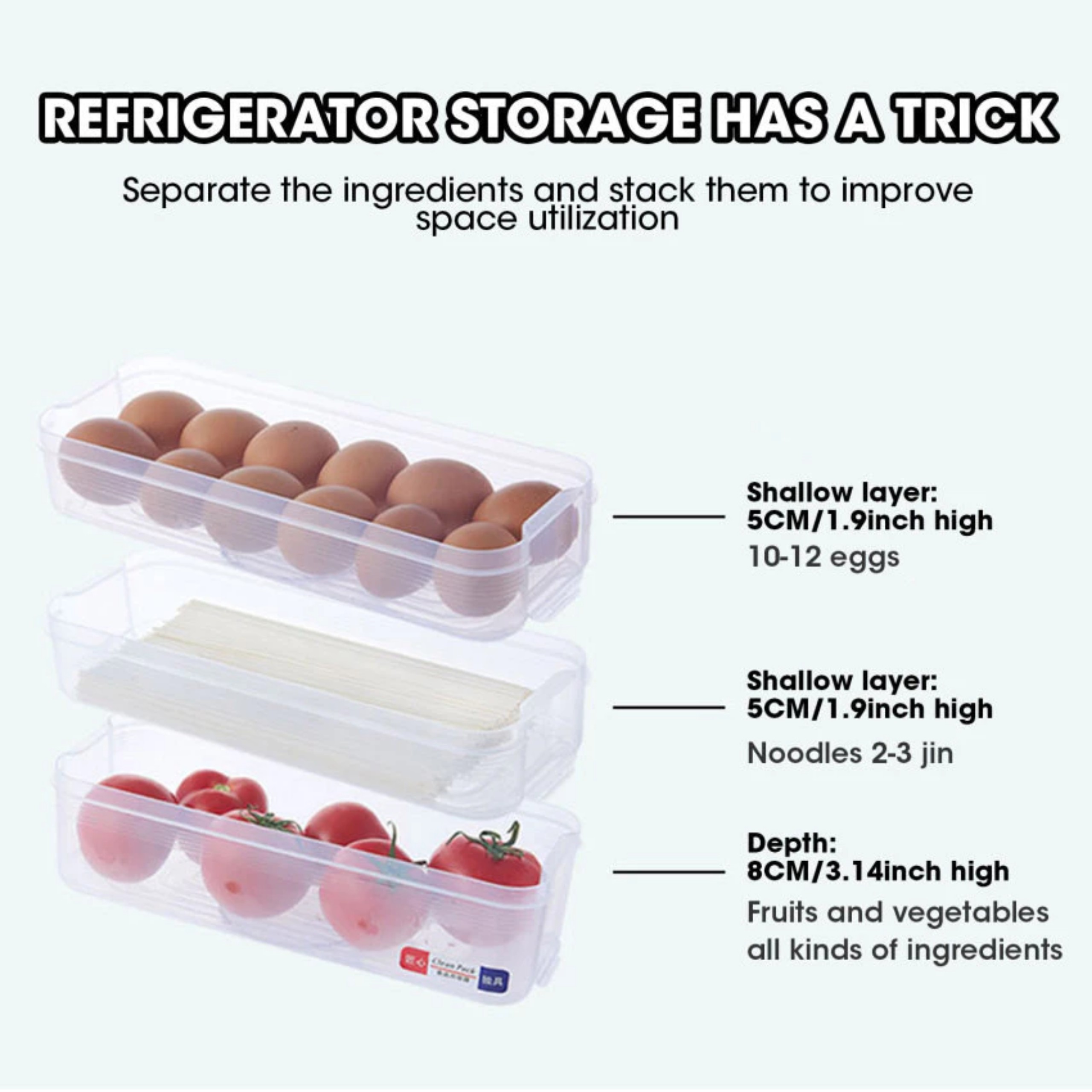 HỘP 3 NGĂN BẢO QUẢN THỰC PHẨM TỦ LẠNH