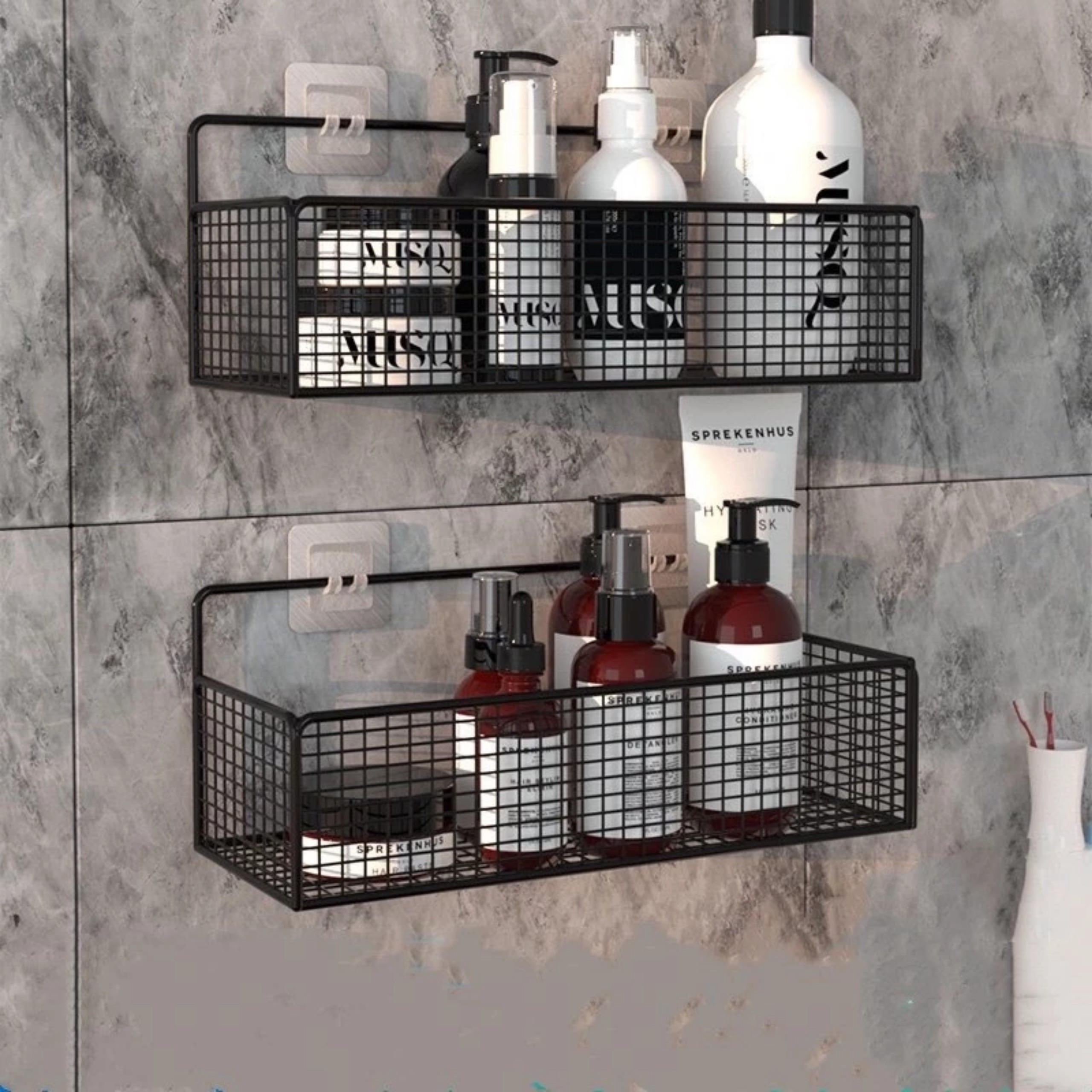 KỆ LƯỚI ĐEN ĐỰNG ĐỒ NHÀ TẮM