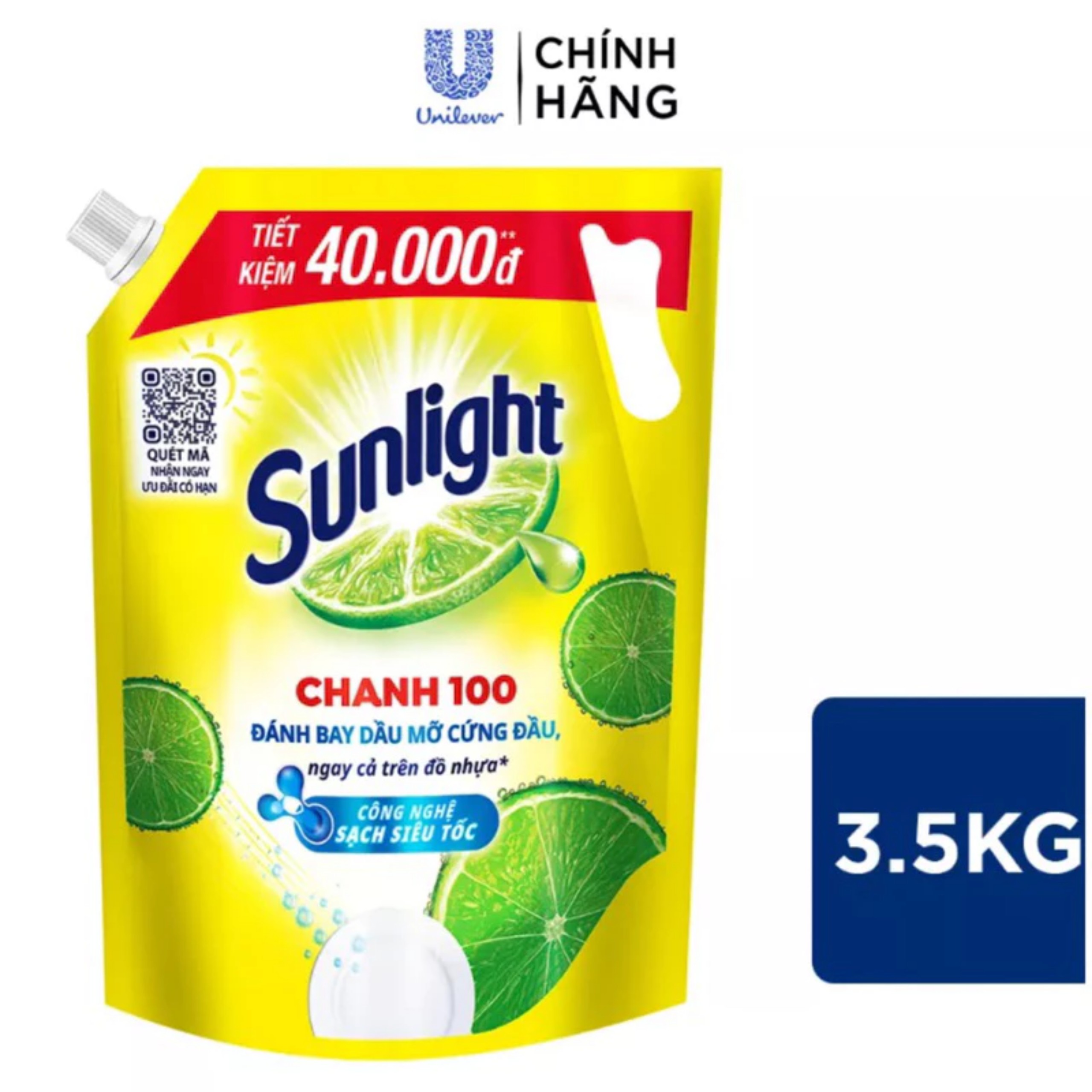 Thông tin Nước rửa chén Sunlight Chanh 100 3,5l