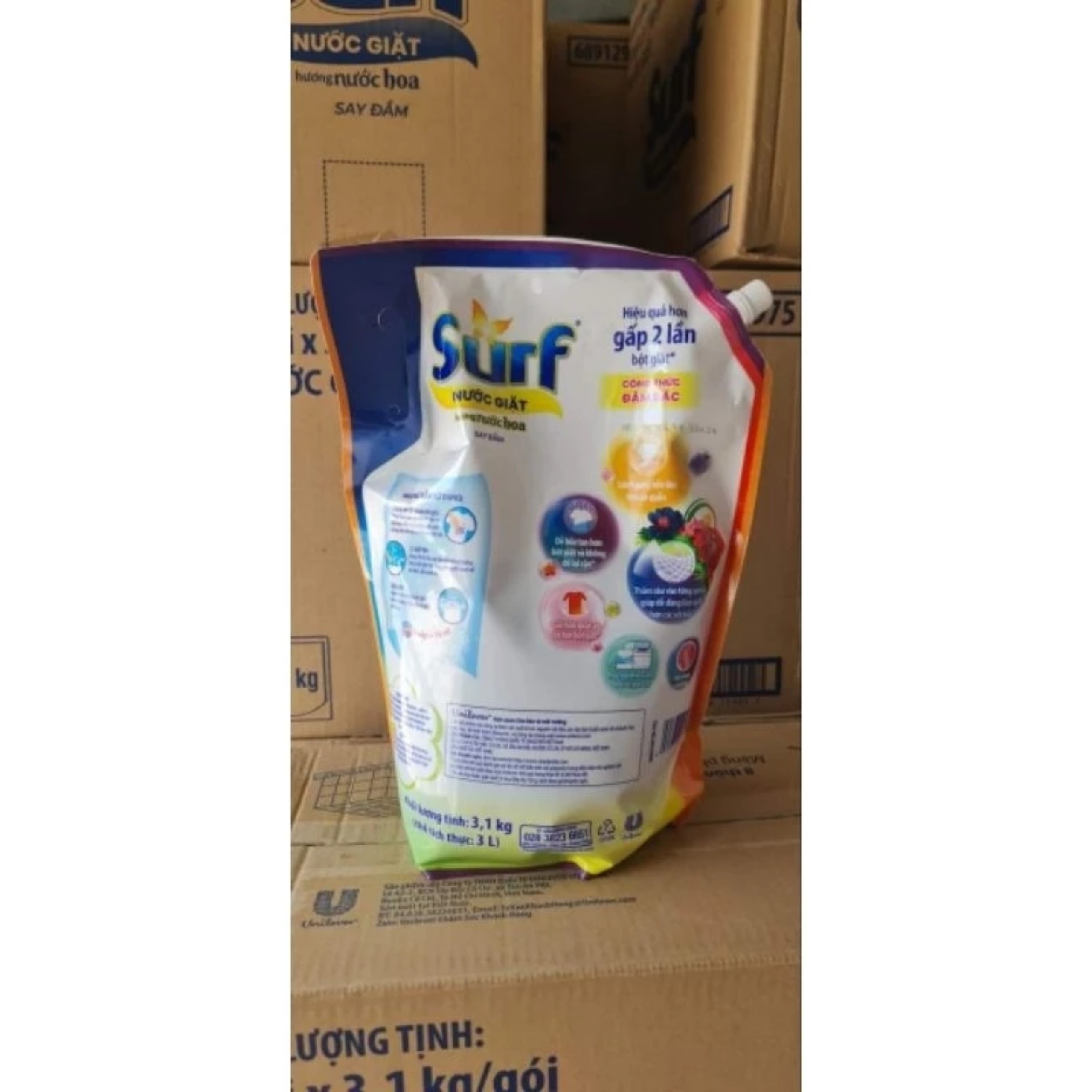 NƯỚC GIẶT SURF HƯƠNG NƯỚC HOA 3.1KG