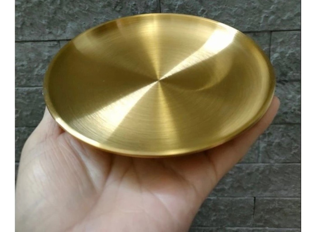 SET 5 DĨA INOX MẠ VÀNG NHIỀU KÍCH CỠ