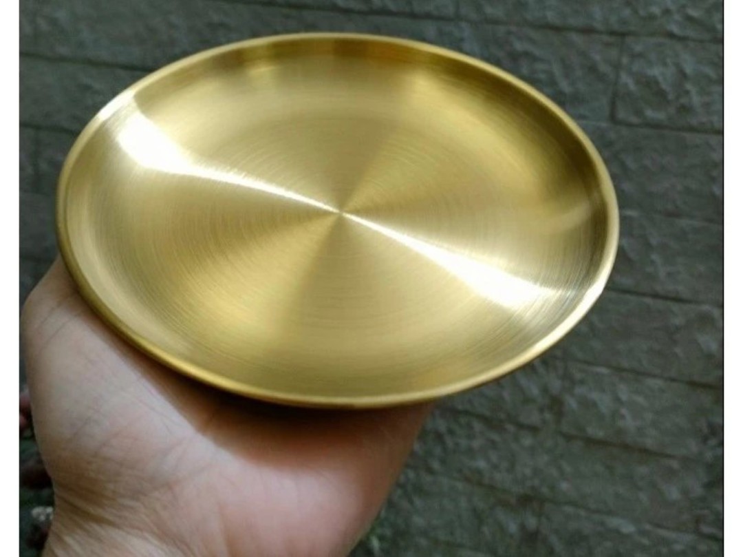 SET 5 DĨA INOX MẠ VÀNG NHIỀU KÍCH CỠ