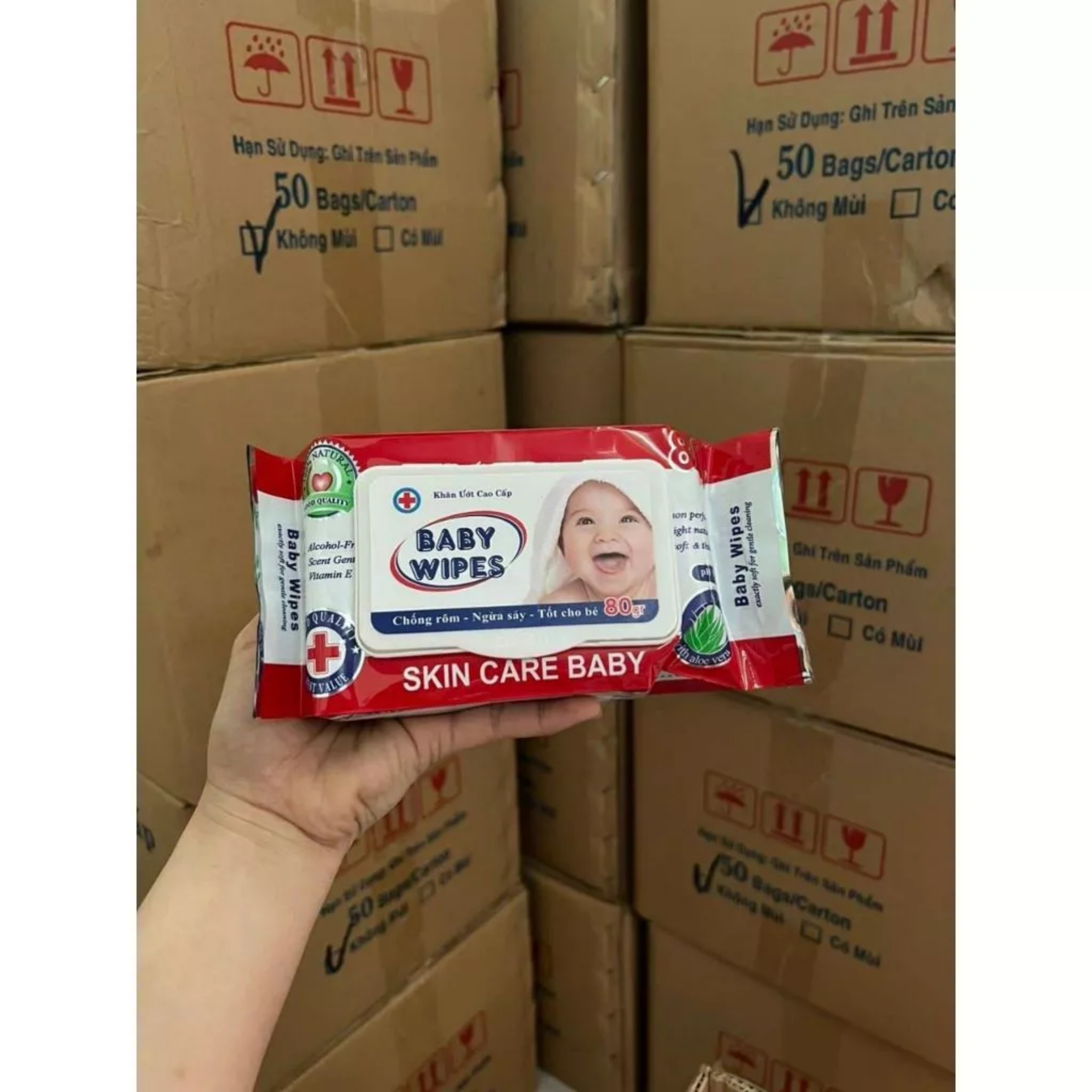 KHĂN ƯỚT WIPER ( MÀU ĐỎ )