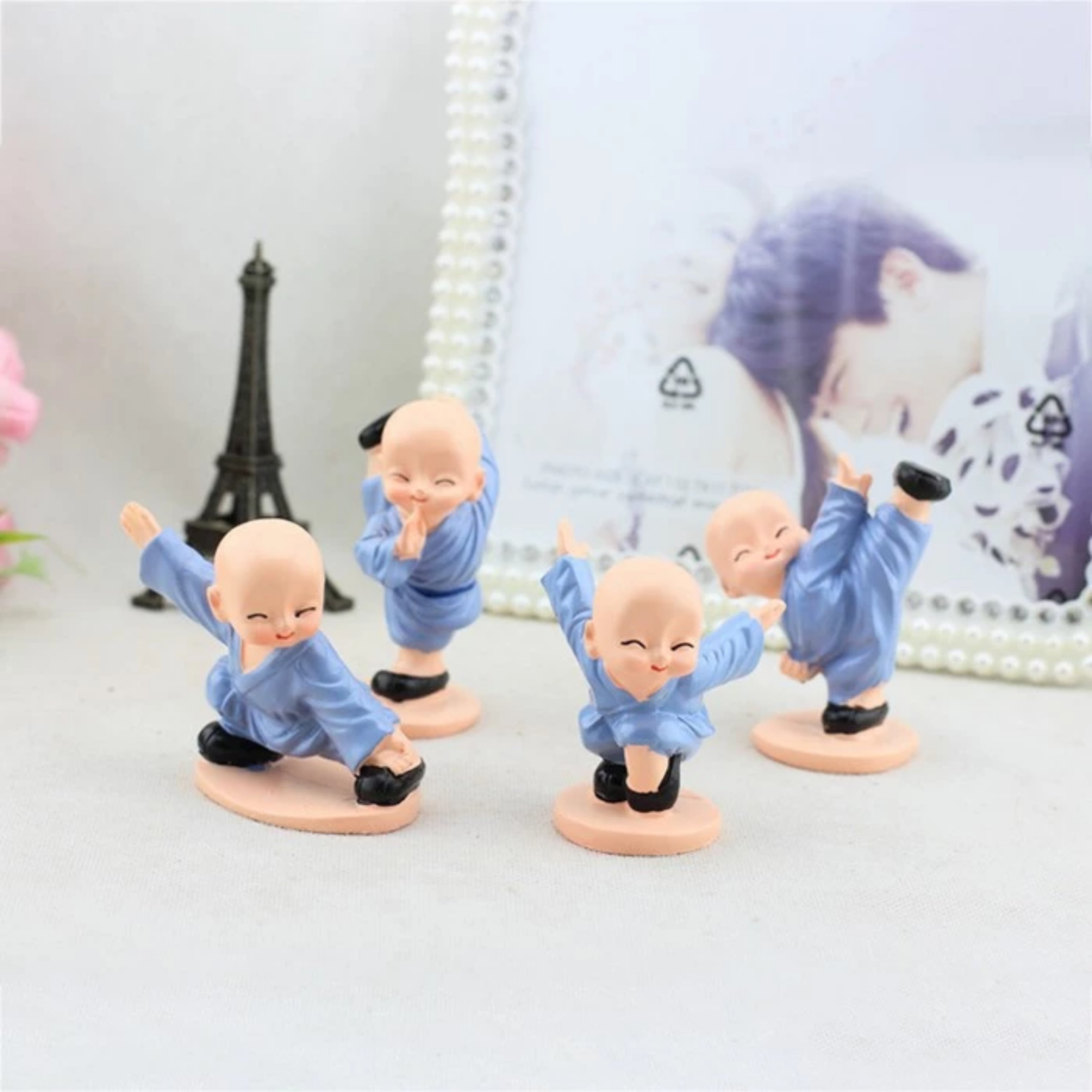 BỘ TƯỢNG 4 CHÚ TIỂU MÚA 4 THẾ VÕ