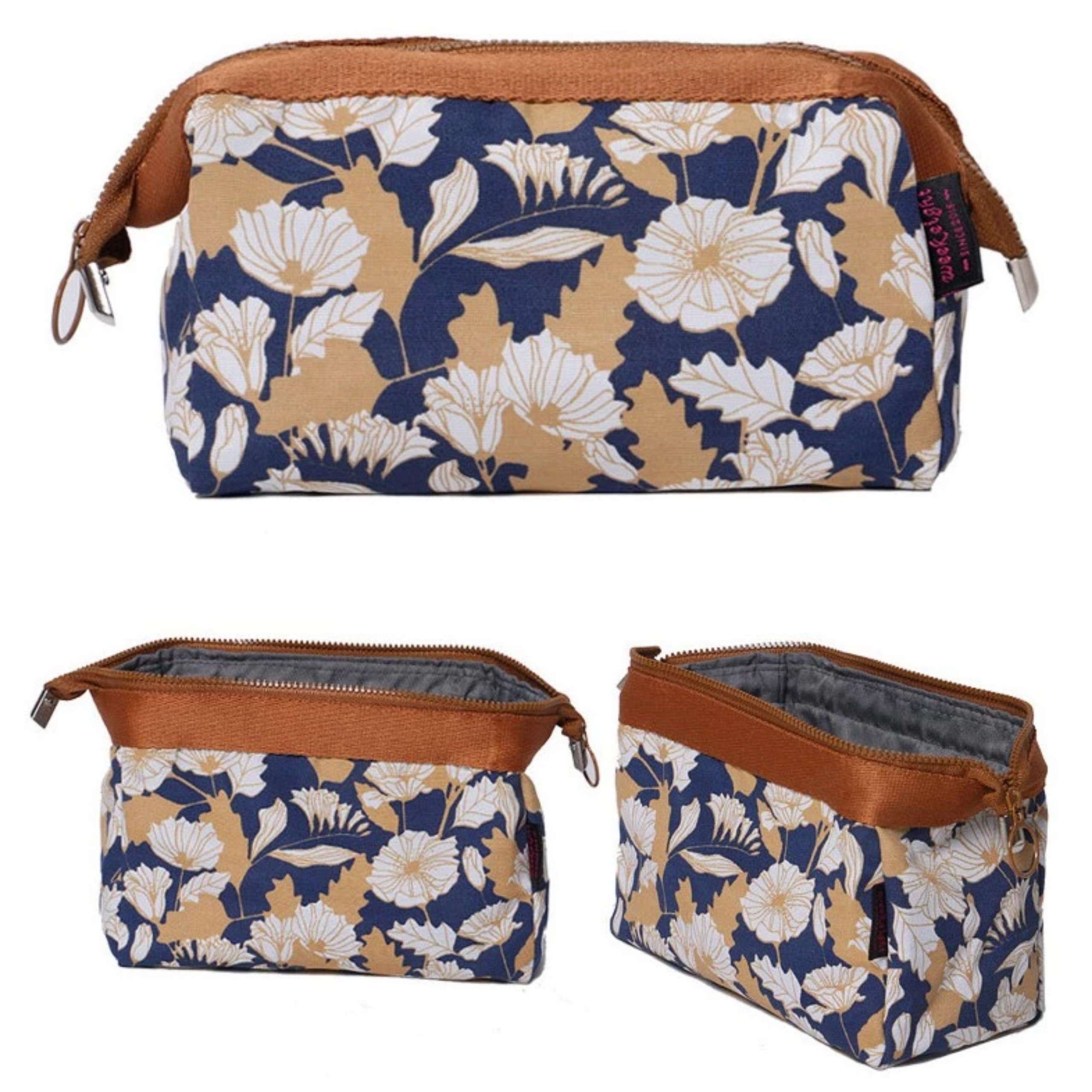 TÚI ĐỰNG MĨ PHẨM HÌNH HẠT HOA VĂN