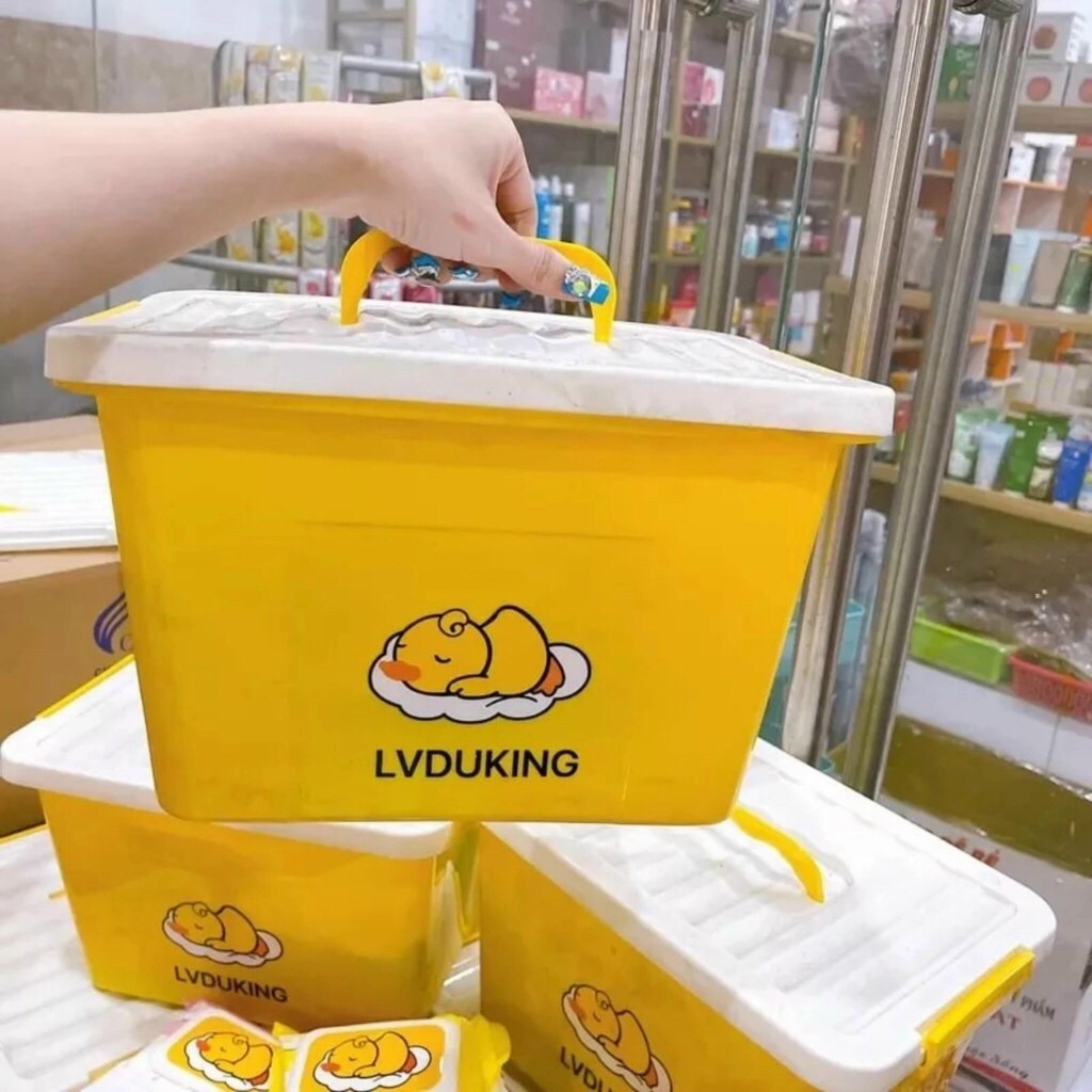 XÔ + 10 GÓI KHĂN ƯỚT VỊT