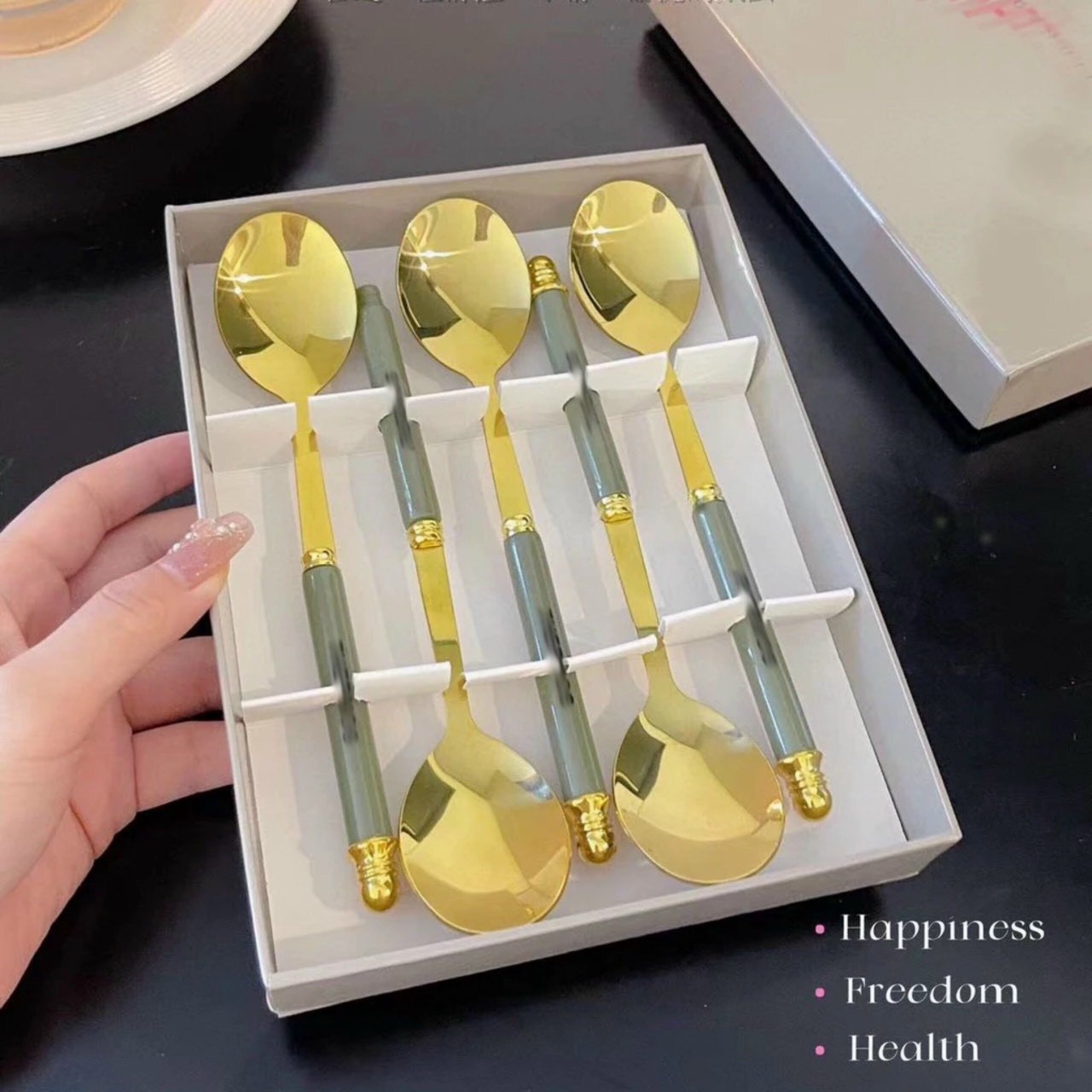 BỘ 5 MUỖNG MARBLE