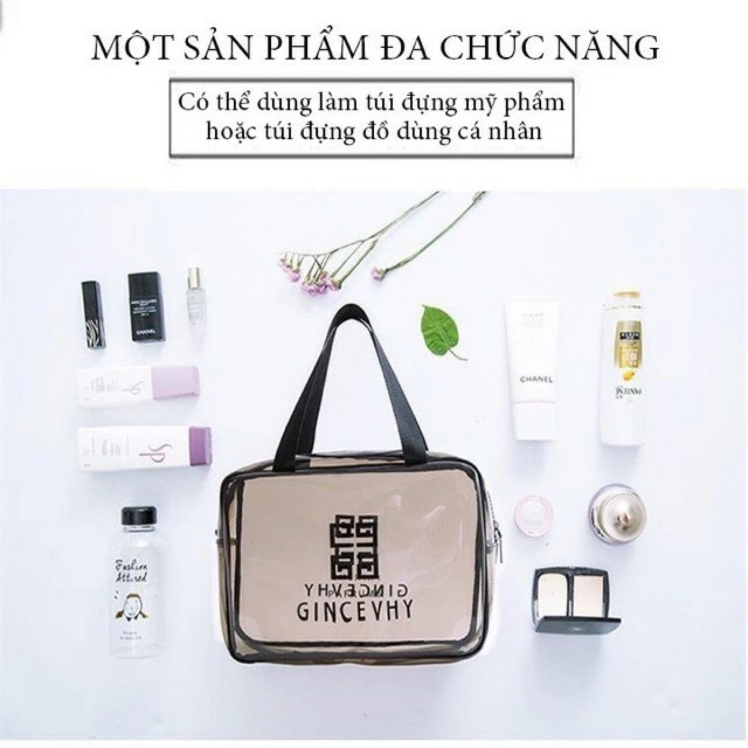 SET 3 TÚI MỸ PHẨM NHỰA TRONG SUỐT