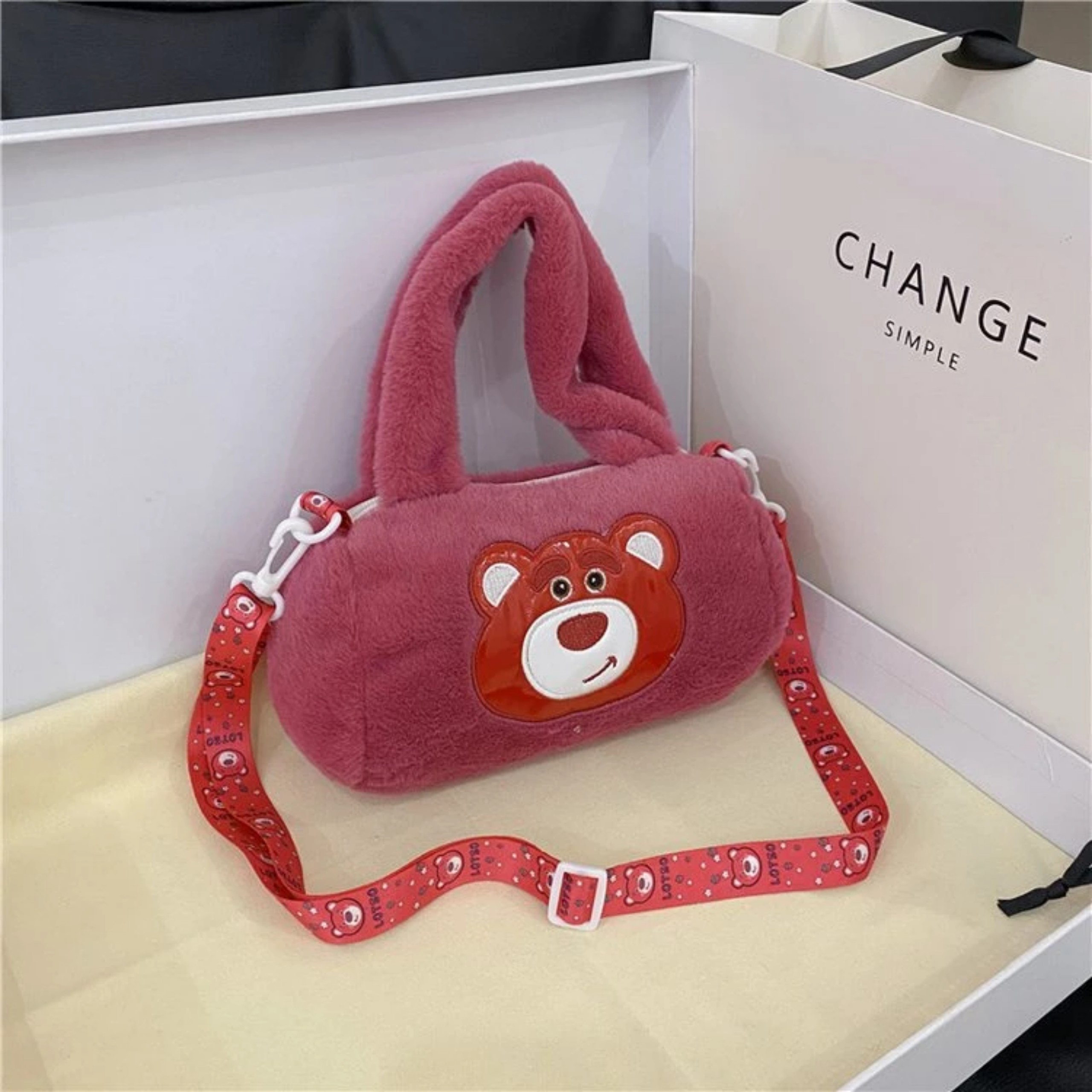 TÚI TRỐNG GẤU DÂU HỒNG LOSTO